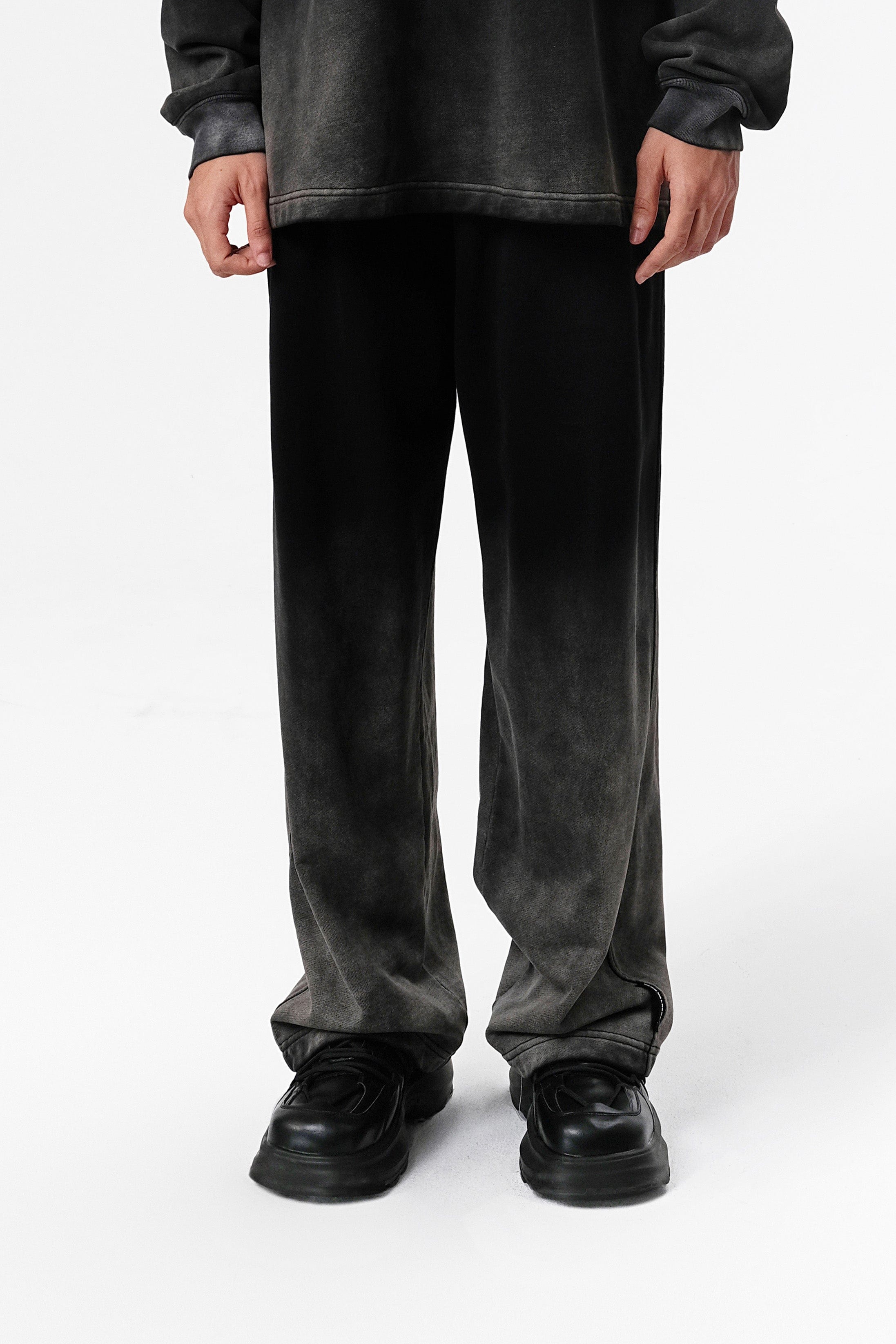 VANN VALRENCE Washed Gradient Straight-Leg Pants