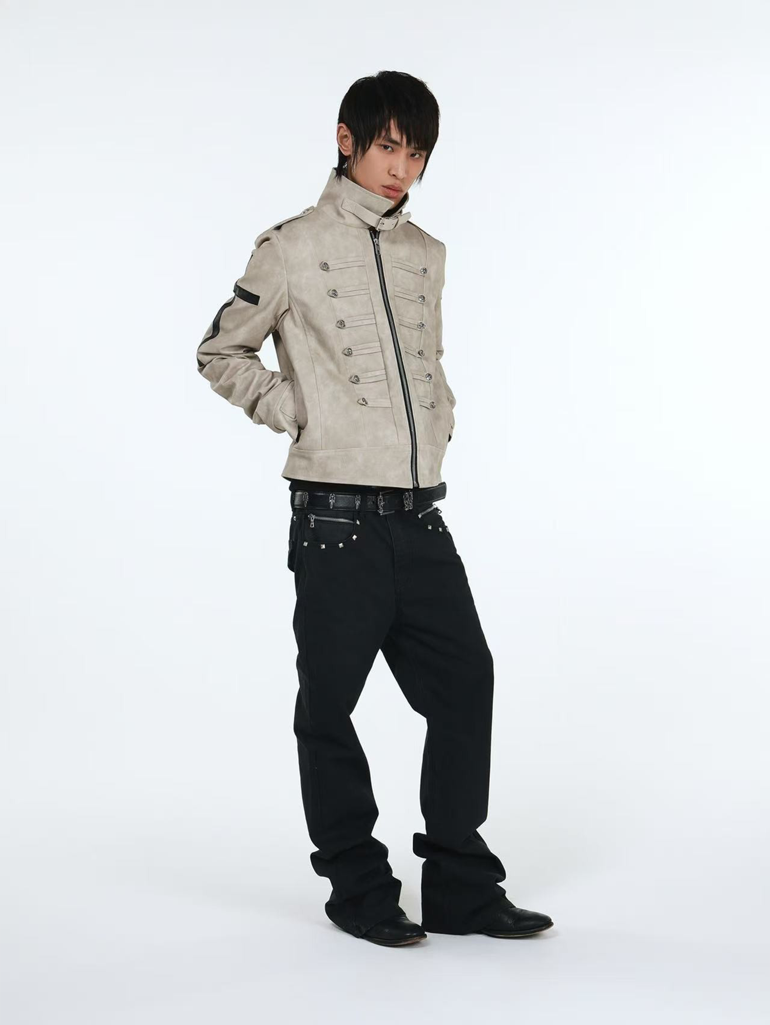 DETW Cross-Button Structured Coat