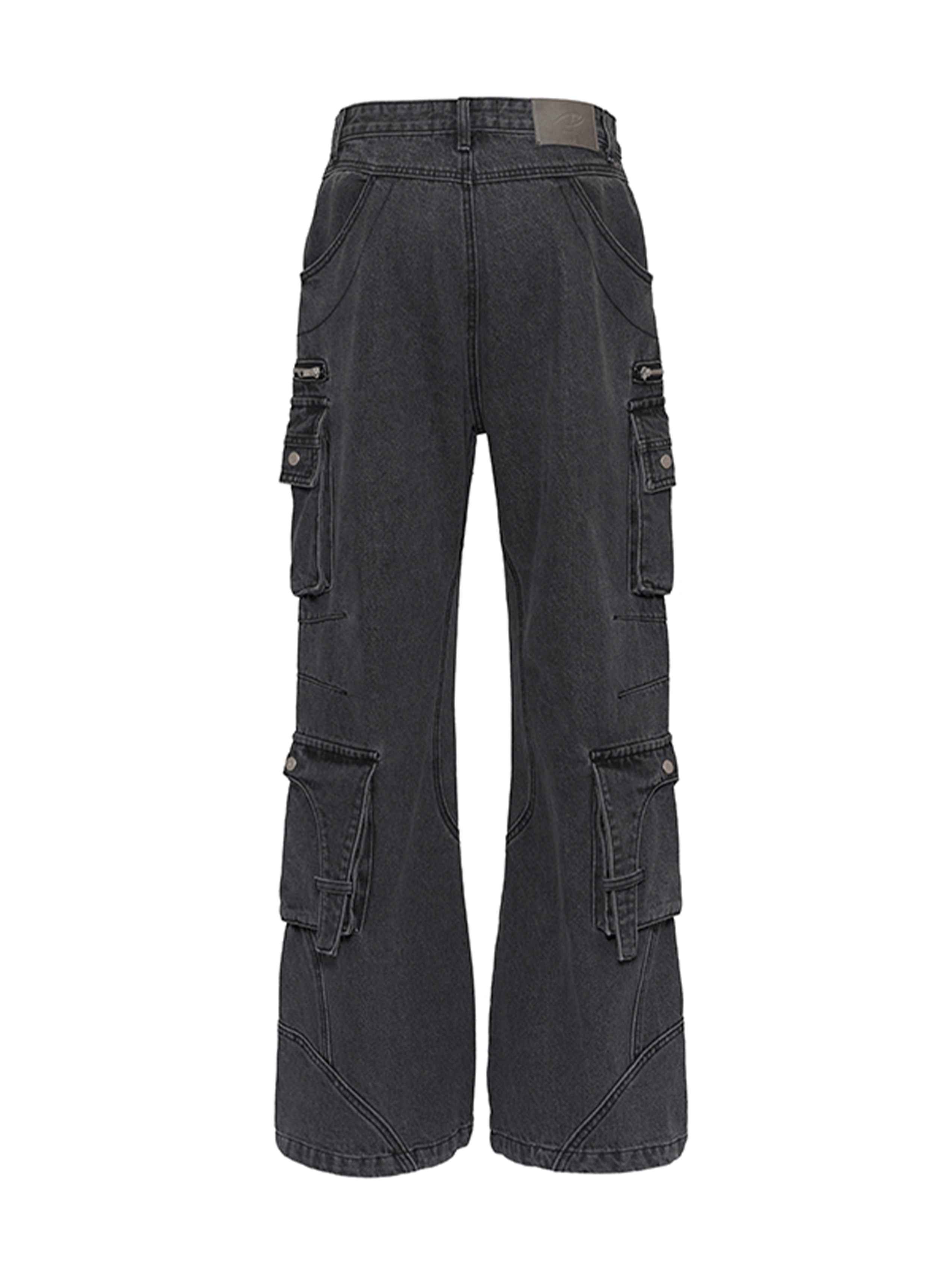 CATSSTAC Washed Multi-Pocket Utility Straight-Leg Jeans, premium urban and streetwear designers apparel on PROJECTISR.com, CATSSTAC
