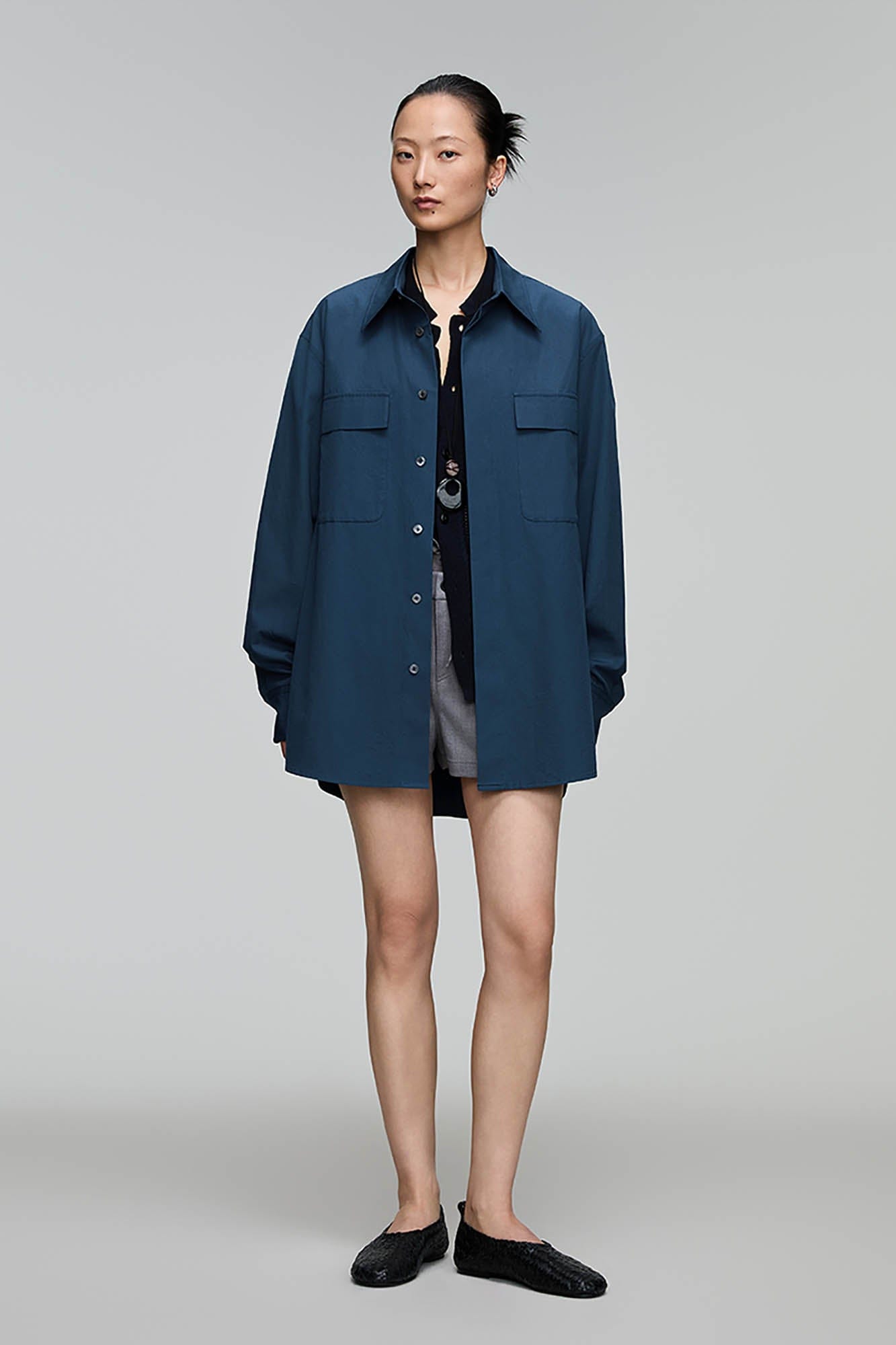 OPICLOTH Utility Pocket Oversized Shirt, premium urban and streetwear designers apparel on PROJECTISR.com, OPICLOTH