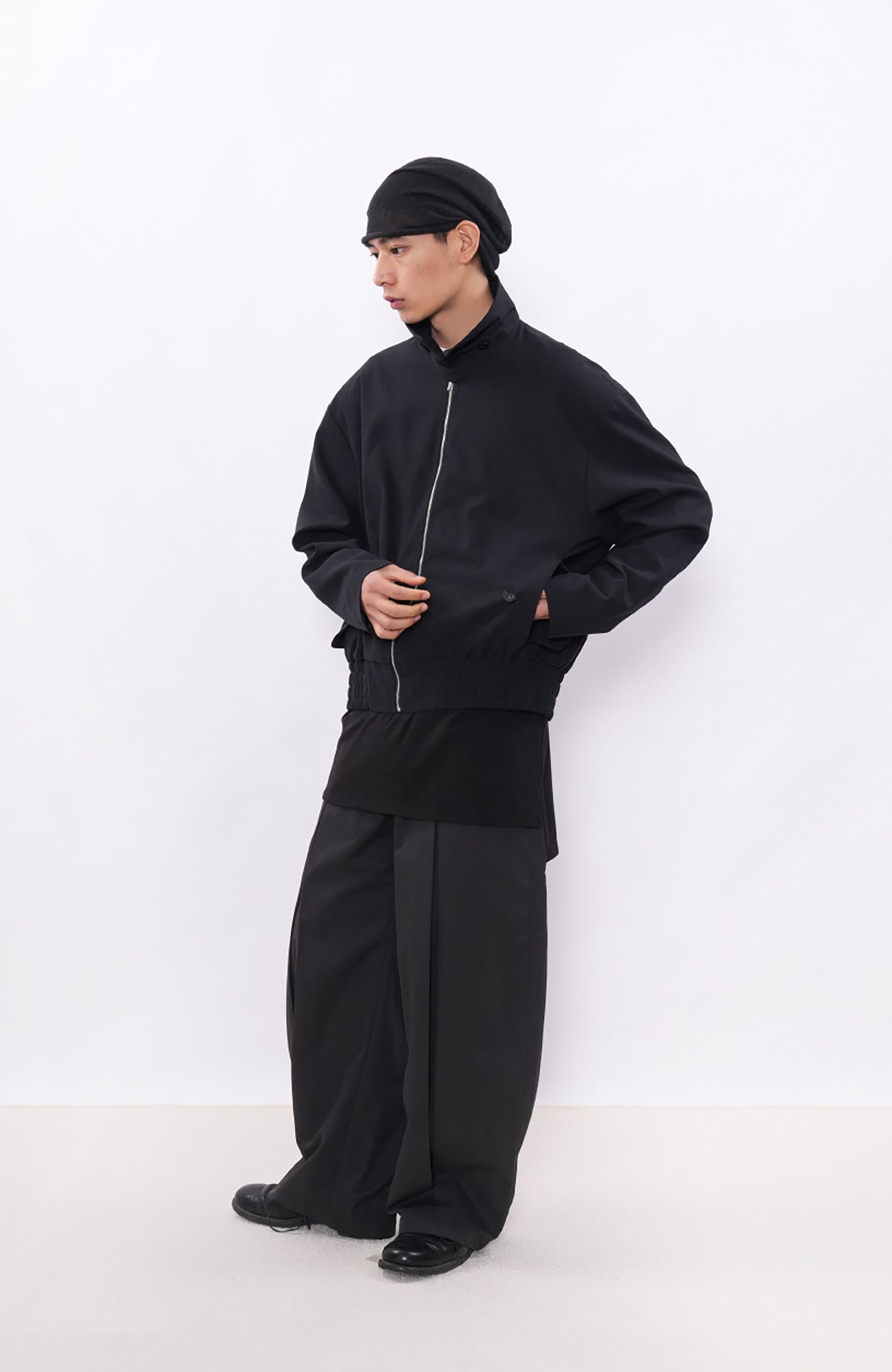 7440 37 1 Pleated Curved-Leg Pants, premium urban and streetwear designers apparel on PROJECTISR.com, 7440 37 1