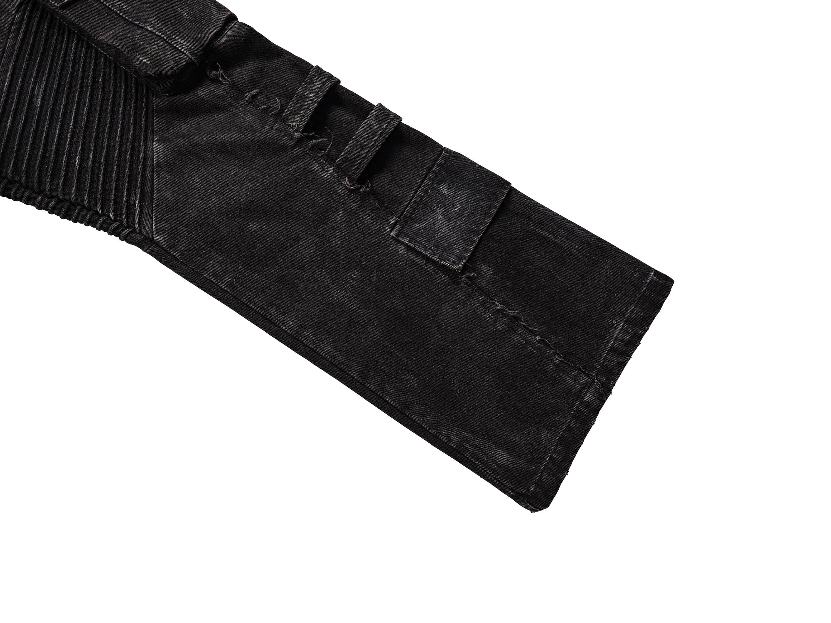 UNDERWATER Deconstructed Distressed Wanderer Multi-Pocket Jeans, premium urban and streetwear designers apparel on PROJECTISR.com, UNDERWATER