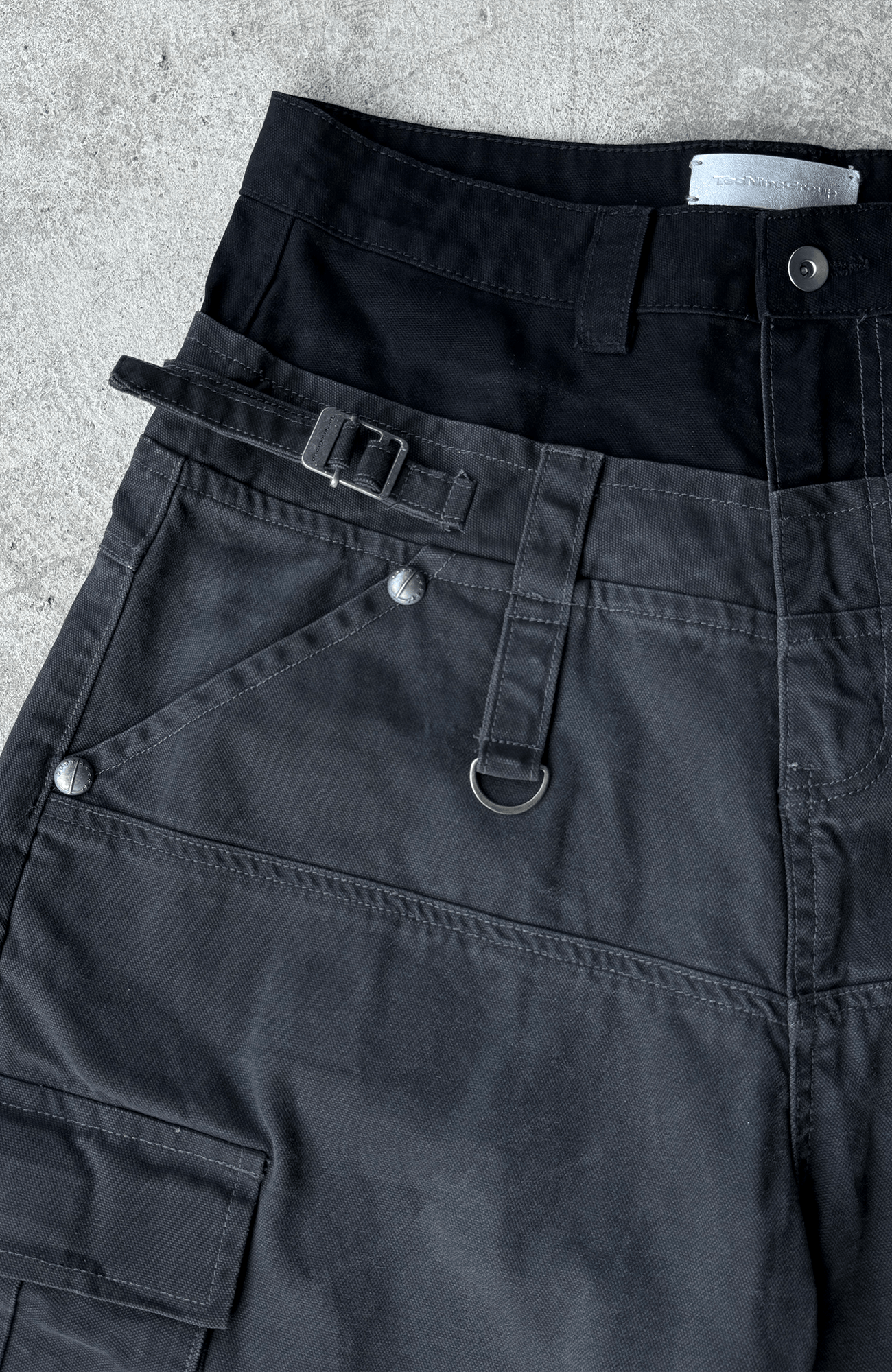 TECNINEGROUP Detachable Reflective Firefighter Cargo Pants Gray