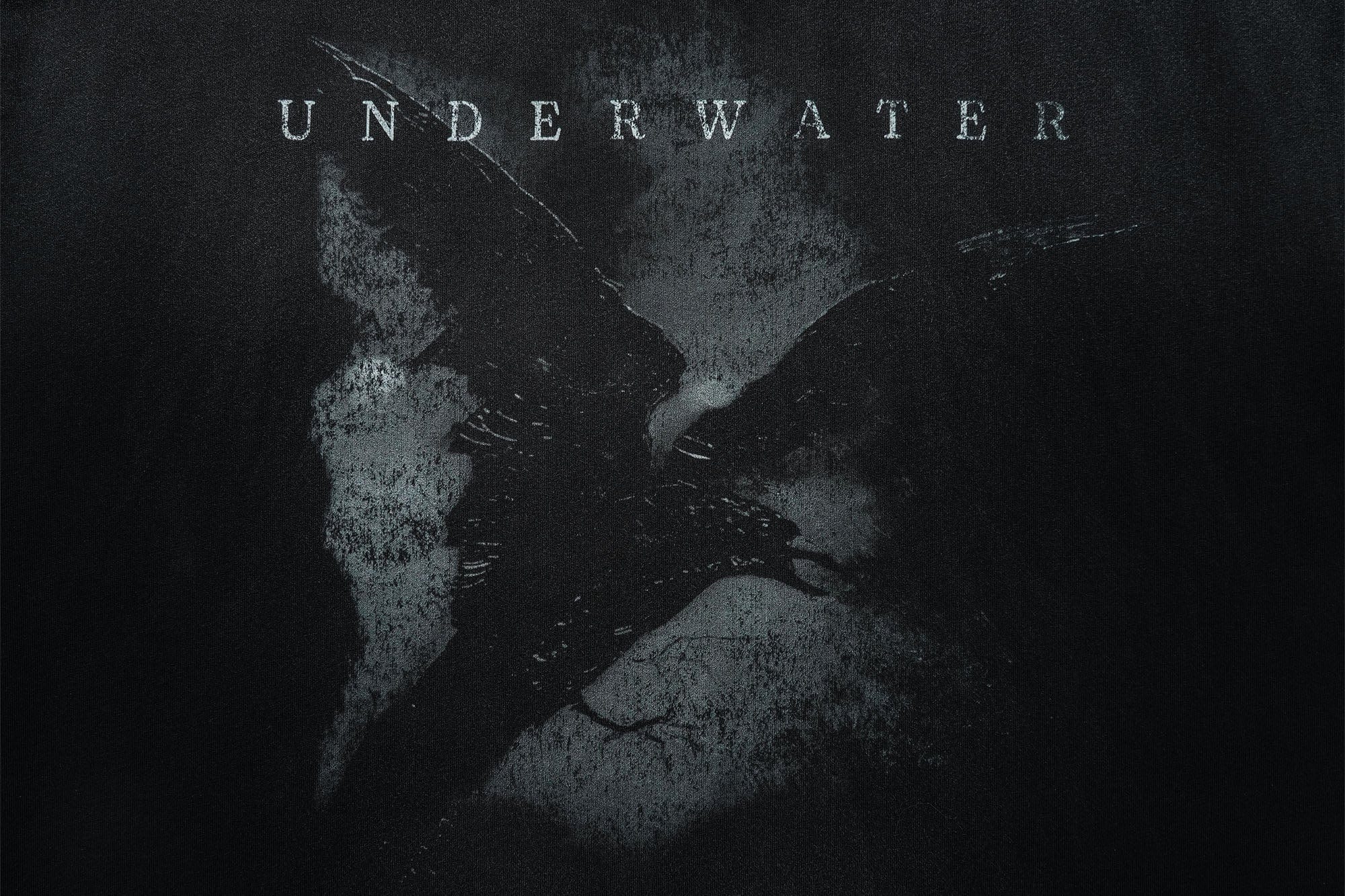 UNDERWATER The Dark Raven Distressed T-Shirt, premium urban and streetwear designers apparel on PROJECTISR.com, UNDERWATER
