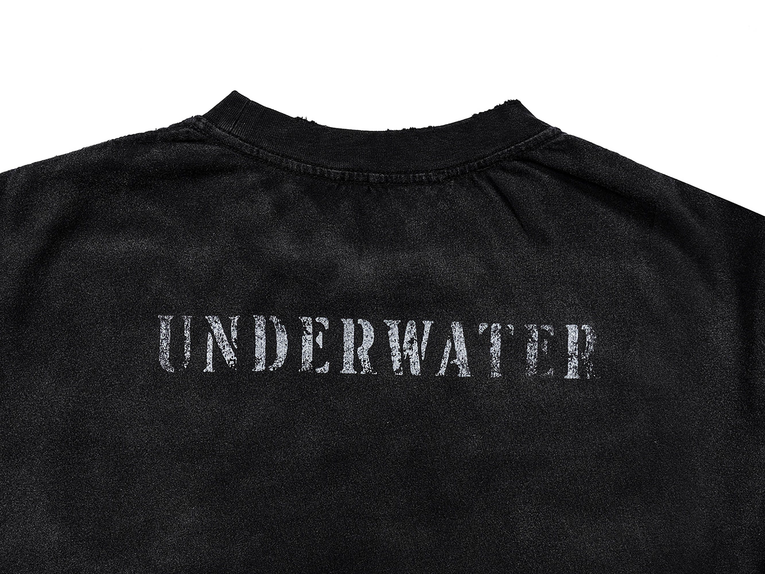 UNDERWATER Faded Curse Pocket T-Shirt, premium urban and streetwear designers apparel on PROJECTISR.com, UNDERWATER