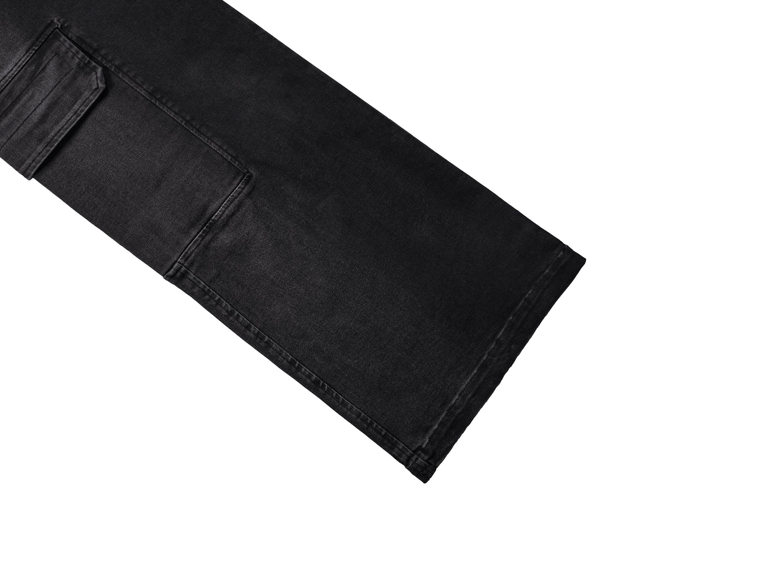UNDERWATER Multi Pockets Gradient Jeans Black, premium urban and streetwear designers apparel on PROJECTISR.com, UNDERWATER