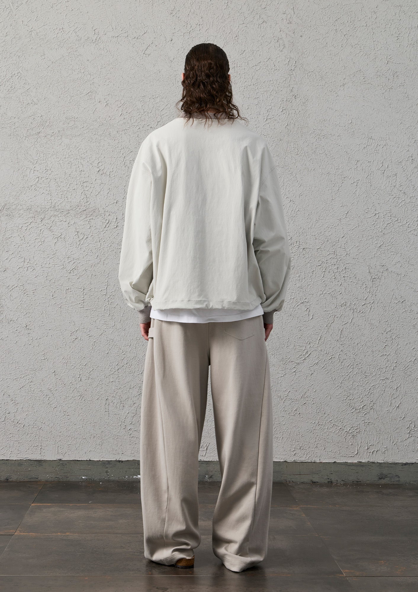 ORGANIC EMOTION Pleat Seam Curved Pants, premium urban and streetwear designers apparel on PROJECTISR.com, ORGANIC EMOTION