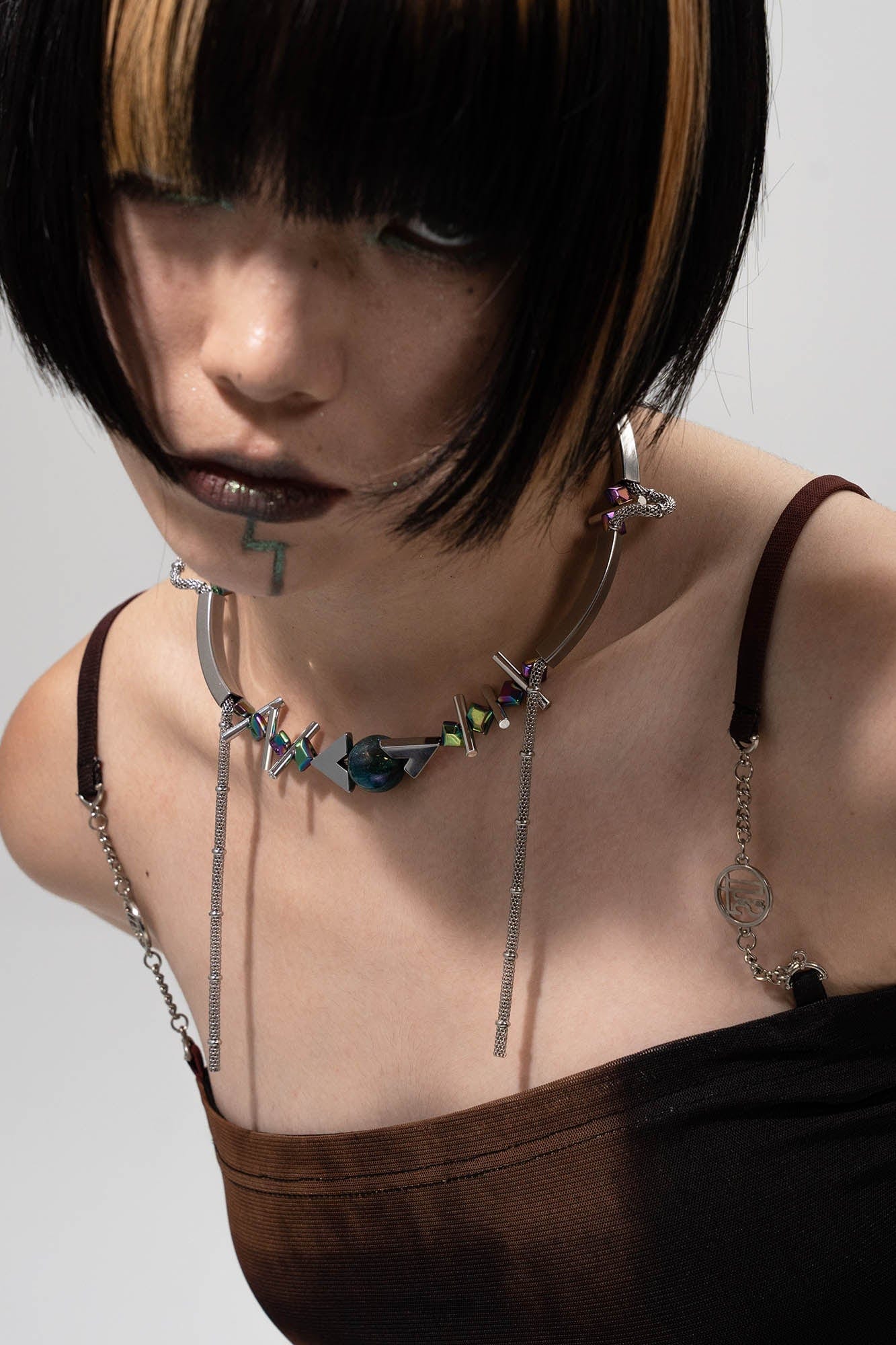 ILLUSORY Geometric Time Space Necklace, premium urban and streetwear designers apparel on PROJECTISR.com, ILLUSORY
