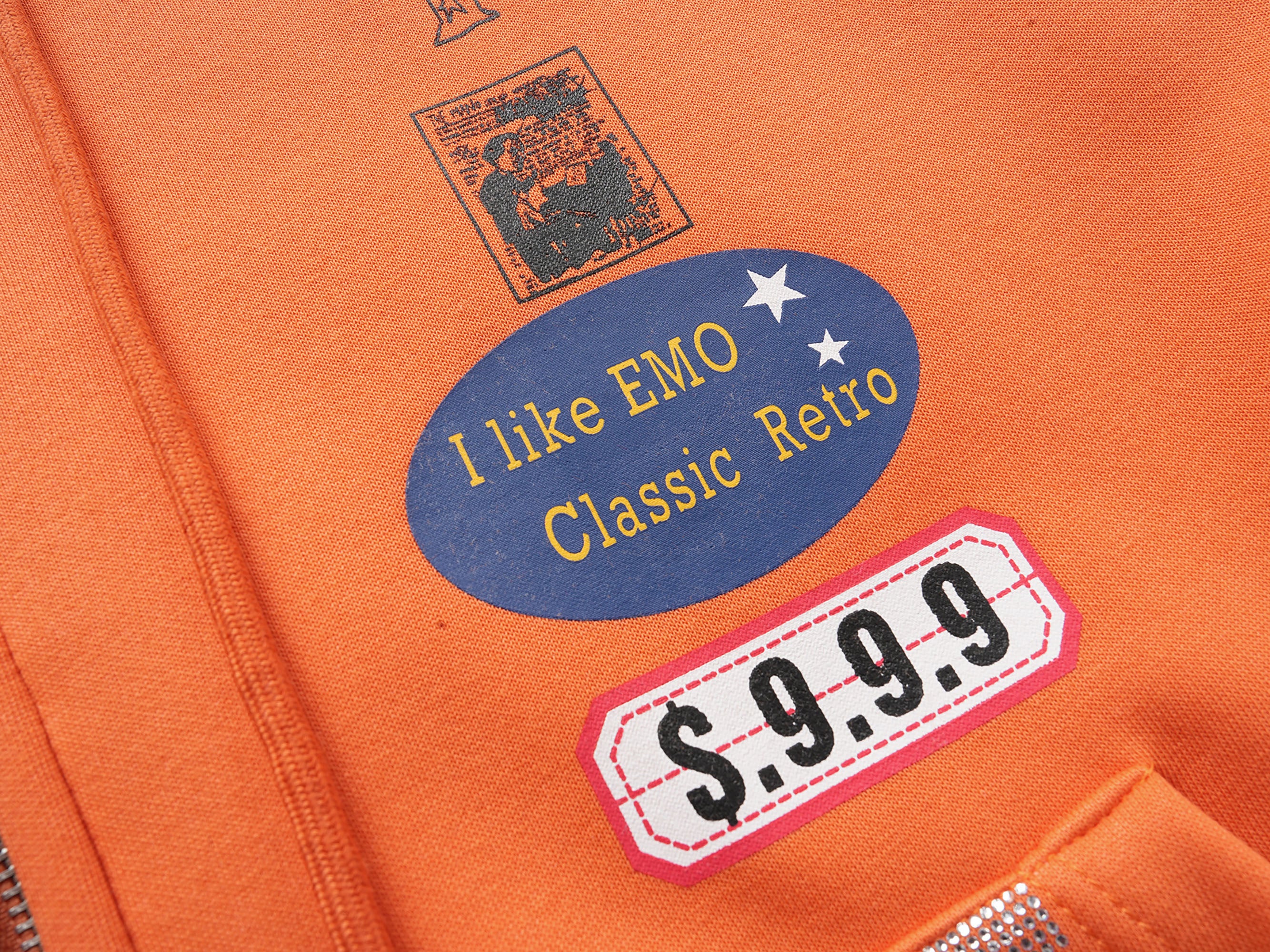 CLP Badge Patch Cropped Zip-Up Hoodie