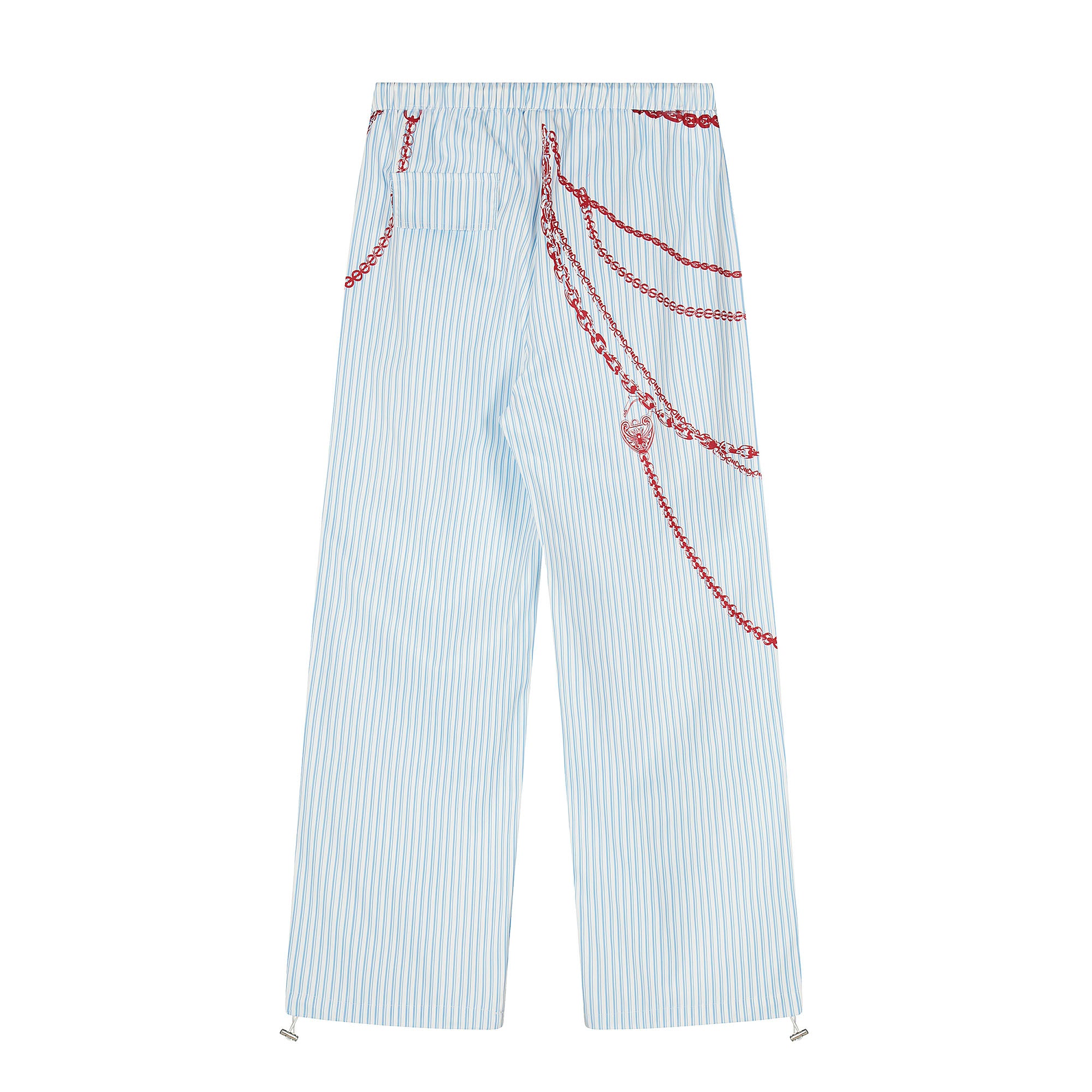 CLP Charm Graphic Striped Drawstring Pants