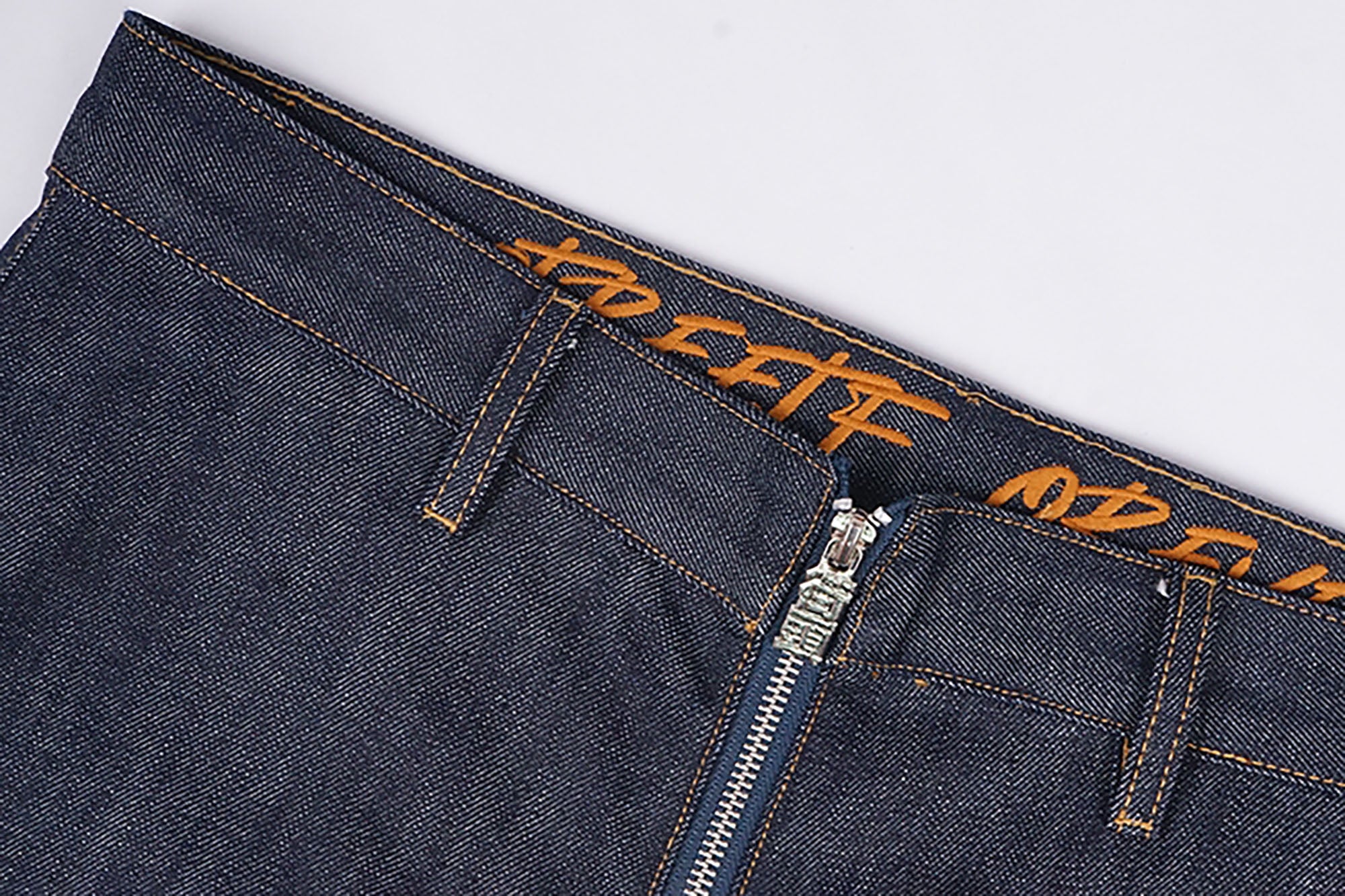 VINKID Street Kanji Graphic Panel Raw Jeans, premium urban and streetwear designers apparel on PROJECTISR.com, VINKID