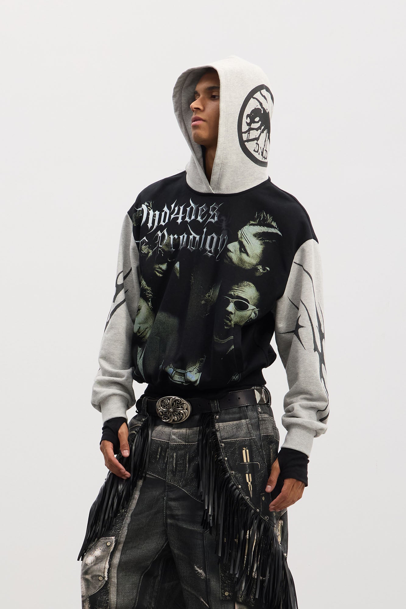 DND4DES Rockstar Full-Print Contrast Hoodie, premium urban and streetwear designers apparel on PROJECTISR.com, DND4DES