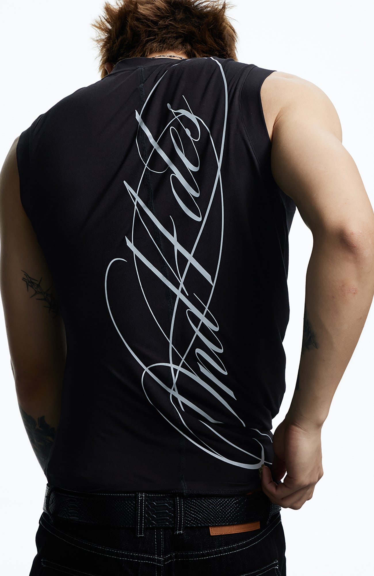 DND4DES Gothic Script Tank Top, premium urban and streetwear designers apparel on PROJECTISR.com, DND4DES