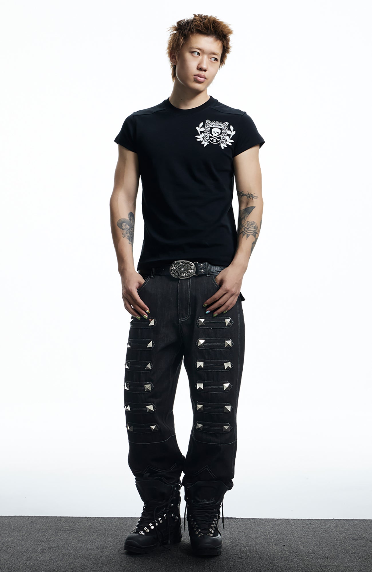 DND4DES Gothic Skull Crest T-Shirt, premium urban and streetwear designers apparel on PROJECTISR.com, DND4DES