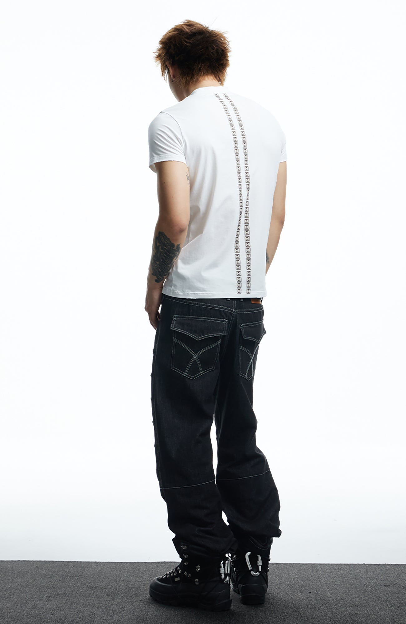 DND4DES Punk Stud Lips Print T-Shirt, premium urban and streetwear designers apparel on PROJECTISR.com, DND4DES