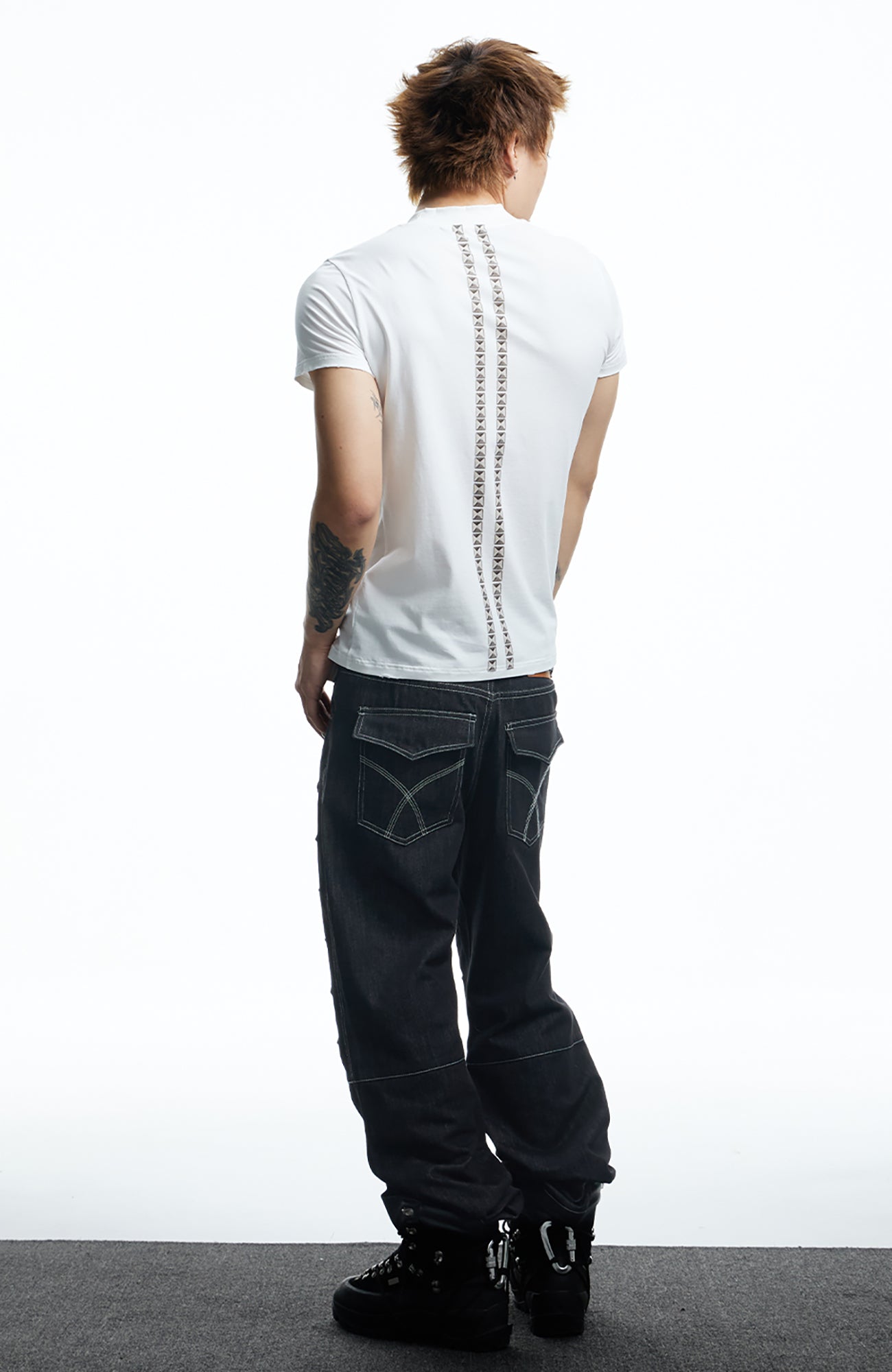 DND4DES Punk Stud Lips Print T-Shirt, premium urban and streetwear designers apparel on PROJECTISR.com, DND4DES