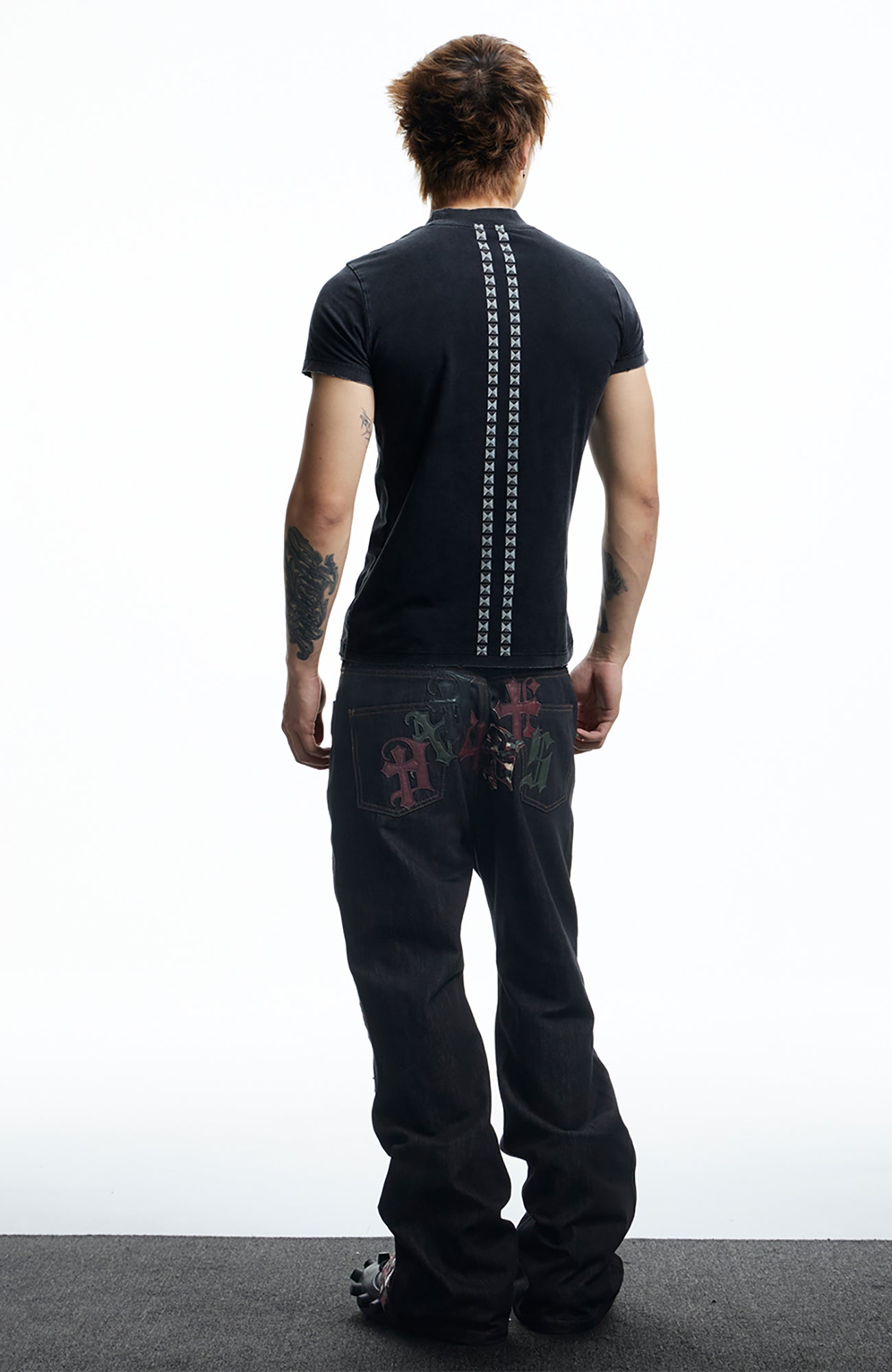 DND4DES Gothic Camo Patchwork Raw Denim, premium urban and streetwear designers apparel on PROJECTISR.com, DND4DES