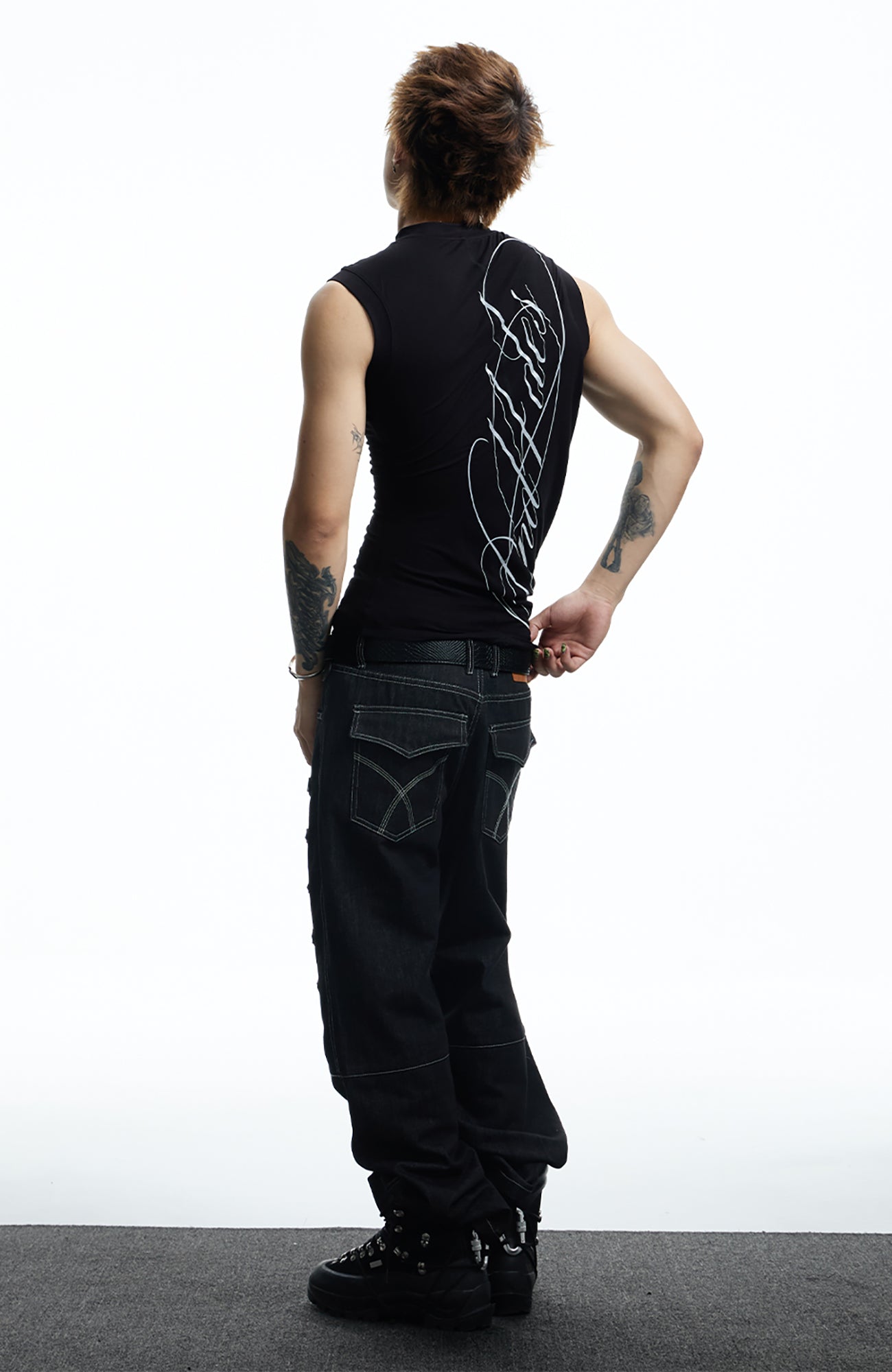 DND4DES Gothic Script Tank Top, premium urban and streetwear designers apparel on PROJECTISR.com, DND4DES