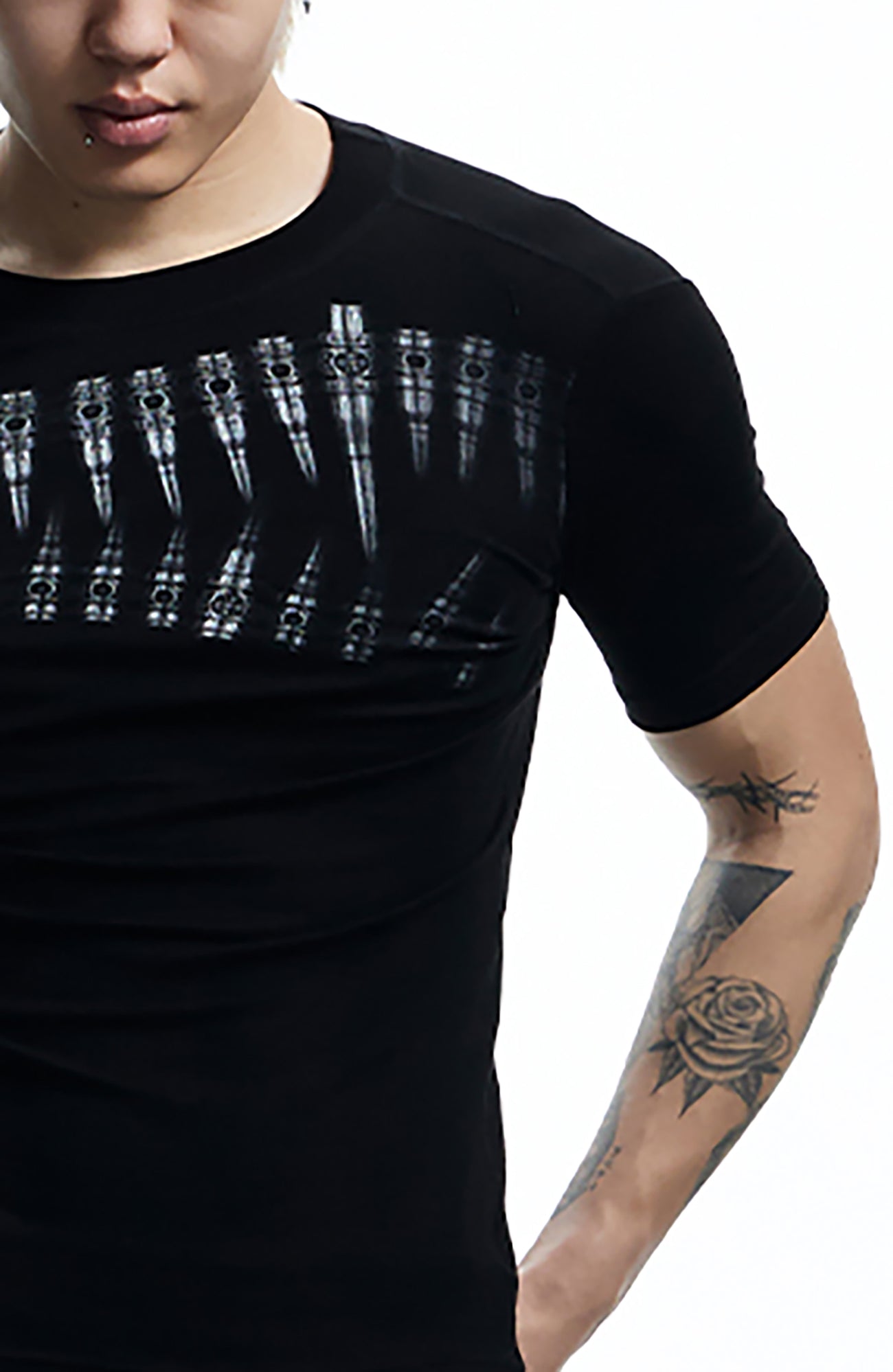 DND4DES Slim Bullet Graphic Wool-Blend Tee, premium urban and streetwear designers apparel on PROJECTISR.com, DND4DES