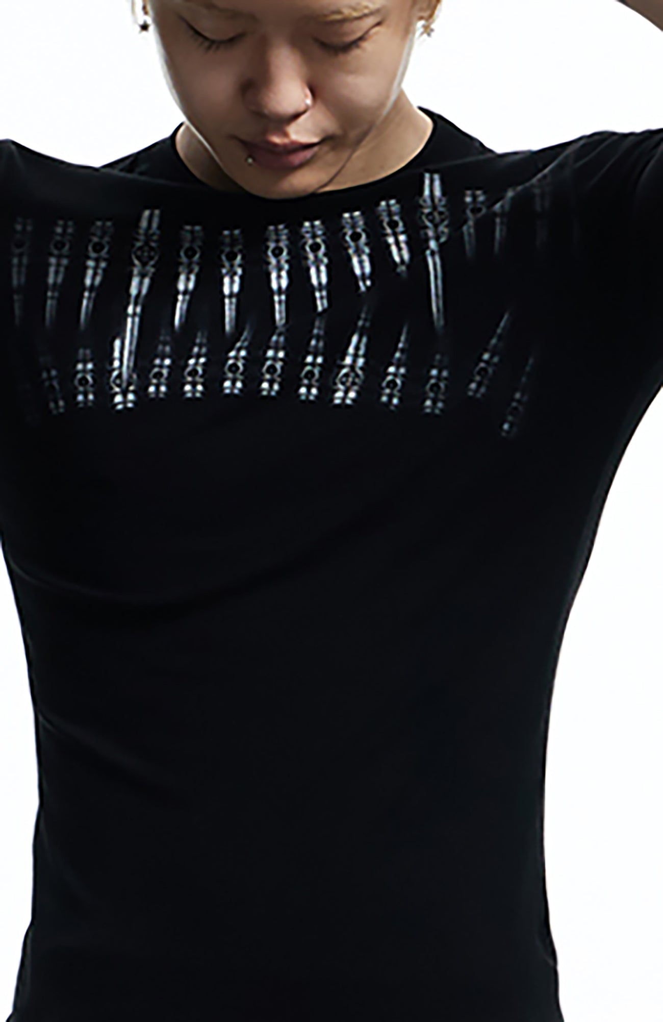 DND4DES Slim Bullet Graphic Wool-Blend Tee, premium urban and streetwear designers apparel on PROJECTISR.com, DND4DES