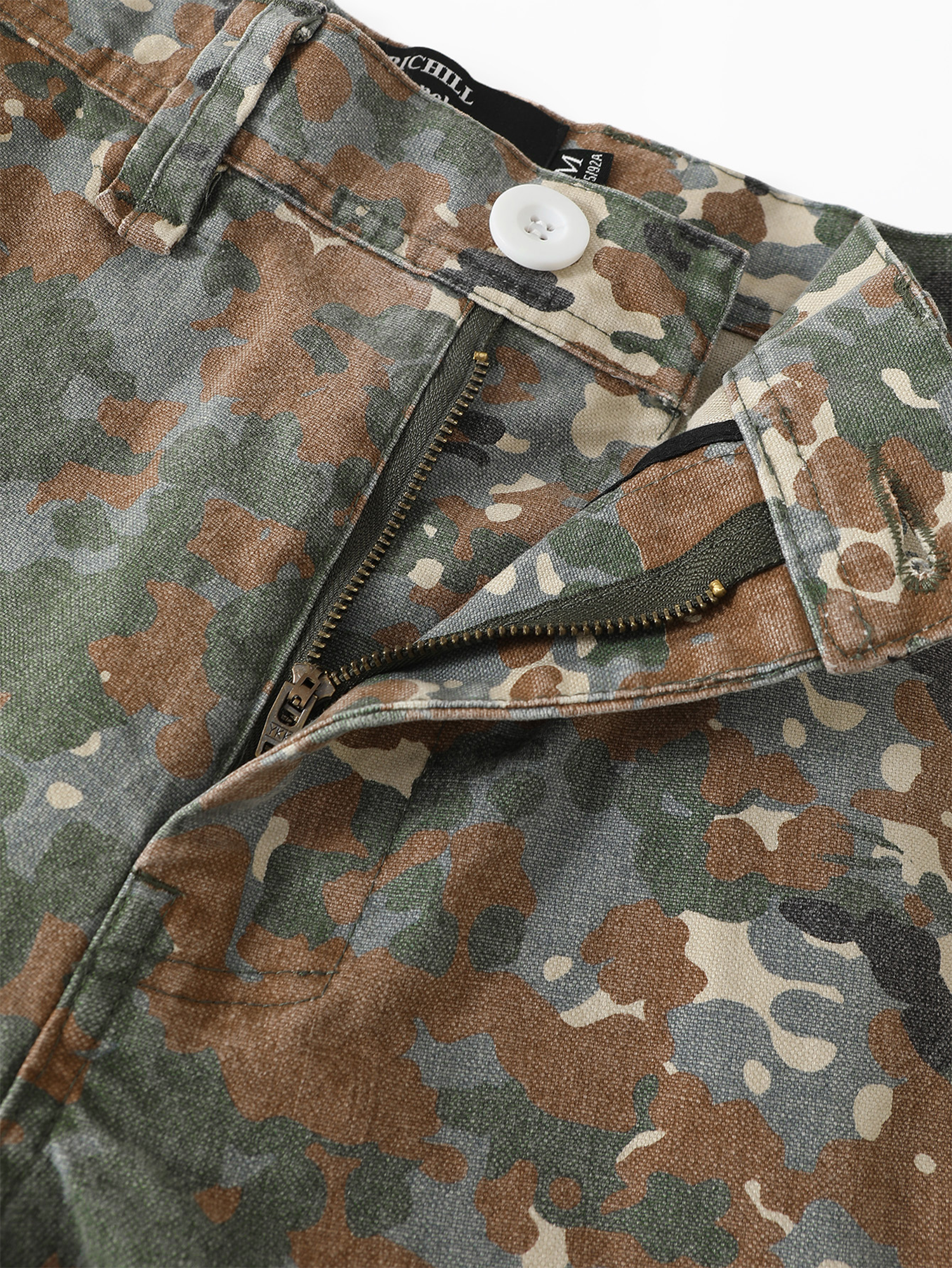 RICHILL Washed Camo Cargo Shorts