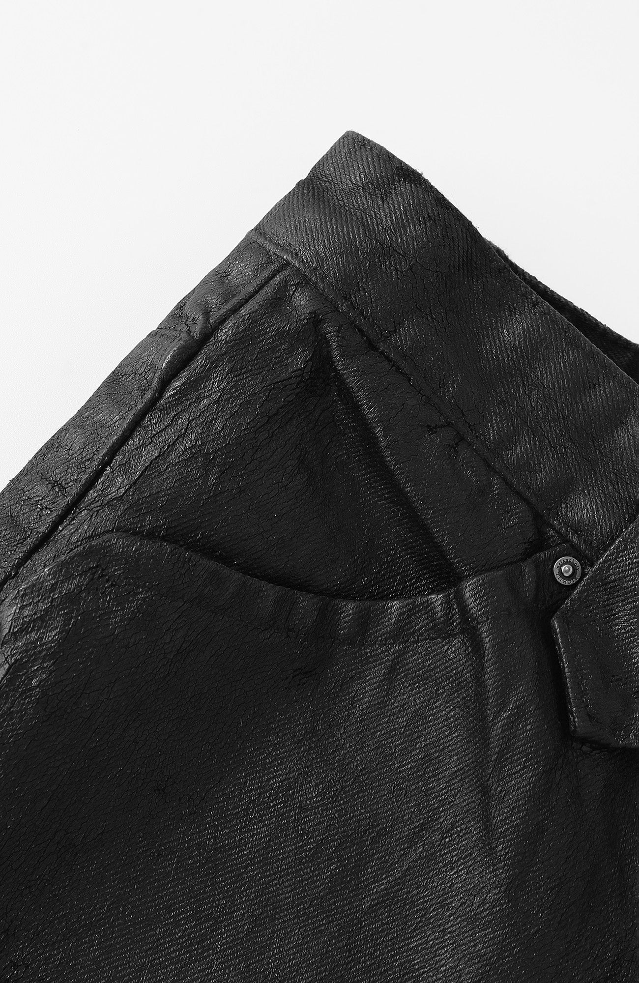 RICHILL Cracked Coated Flared Denim Pants, premium urban and streetwear designers apparel on PROJECTISR.com, RICHILL