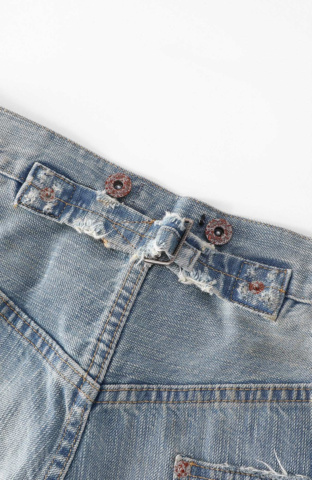 RICHILL Distressed Paneled Washed Straight-Leg Jeans, premium urban and streetwear designers apparel on PROJECTISR.com, RICHILL