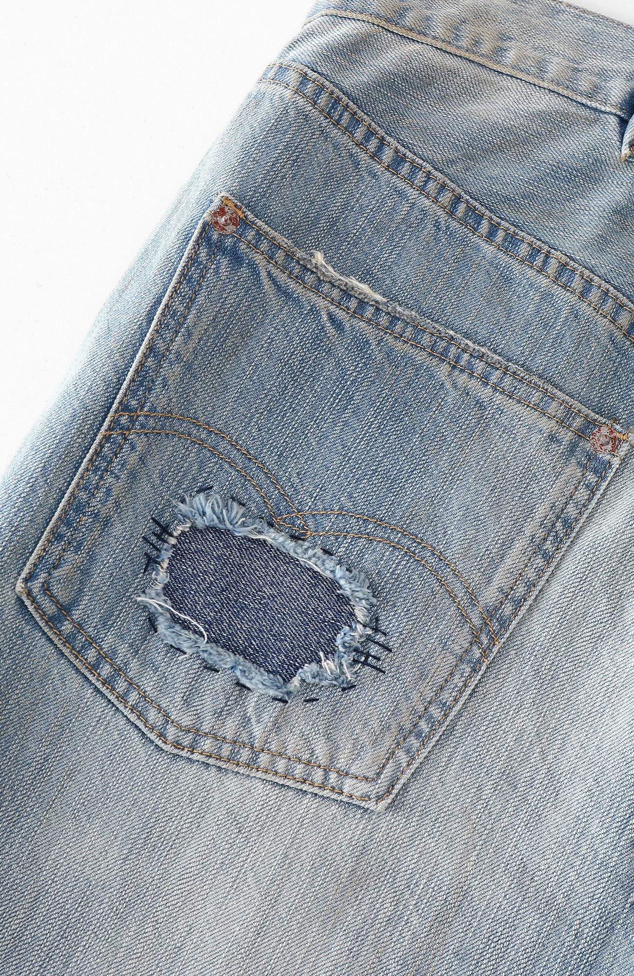 RICHILL Distressed Paneled Washed Straight-Leg Jeans, premium urban and streetwear designers apparel on PROJECTISR.com, RICHILL