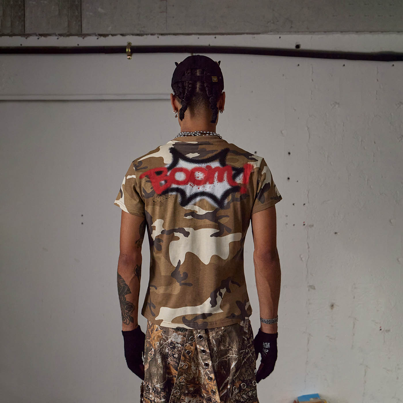 DND4DES Felix Camo Graffiti T-Shirt, premium urban and streetwear designers apparel on PROJECTISR.com, DND4DES