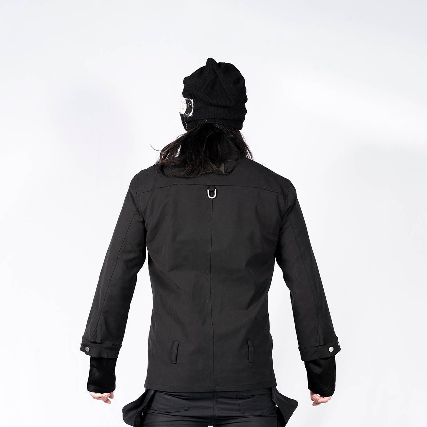 INSIDE OUT Asymmetrical Curved Zippered Jacket, premium urban and streetwear designers apparel on PROJECTISR.com, INSIDE OUT