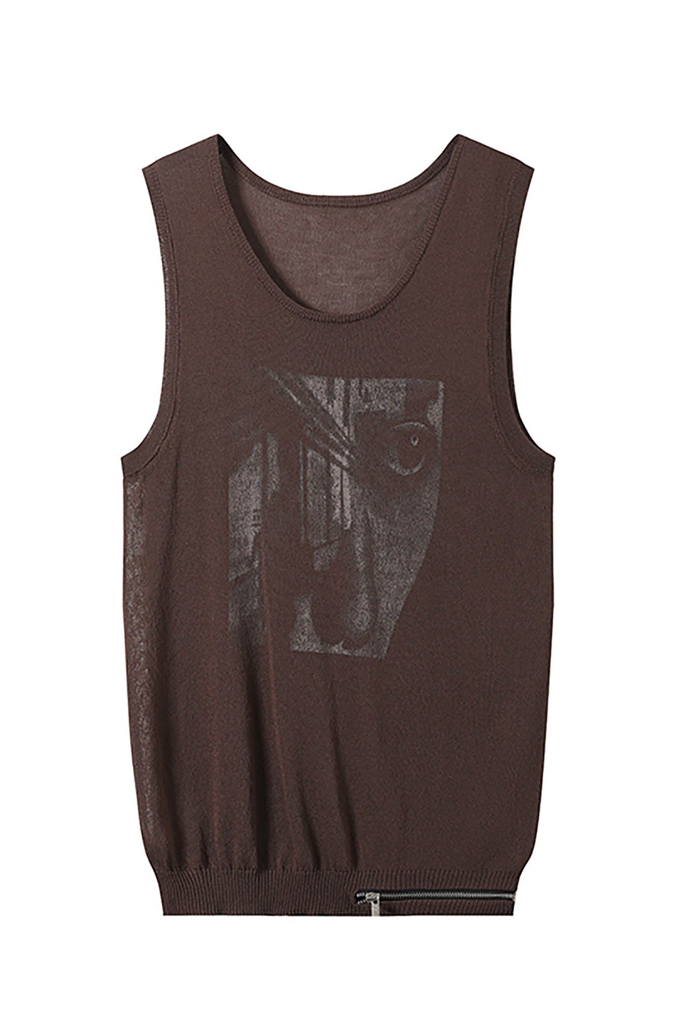 KREATE Abstract Face Knitted Tank Top, premium urban and streetwear designers apparel on PROJECTISR.com, KREATE