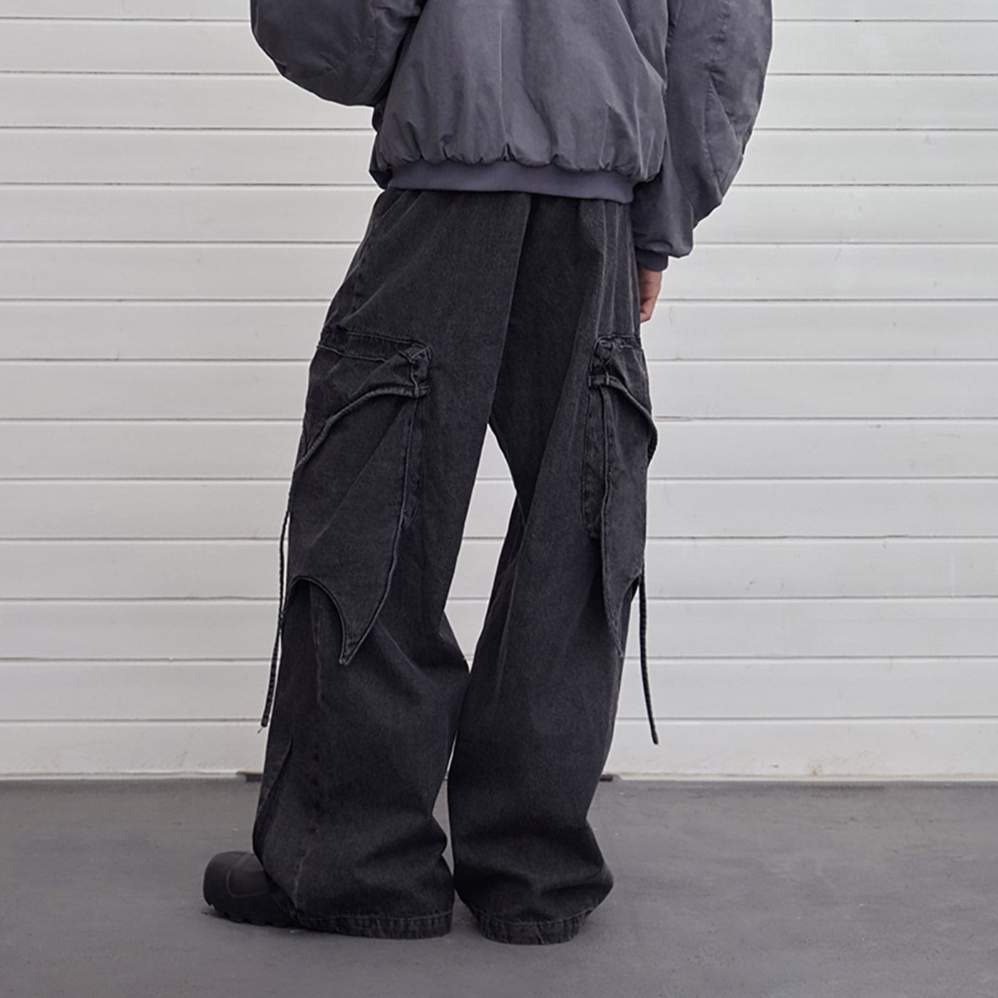 DND4DES Multi-Layered Stripes Deconstructed Jeans, premium urban and streetwear designers apparel on PROJECTISR.com, DND4DES