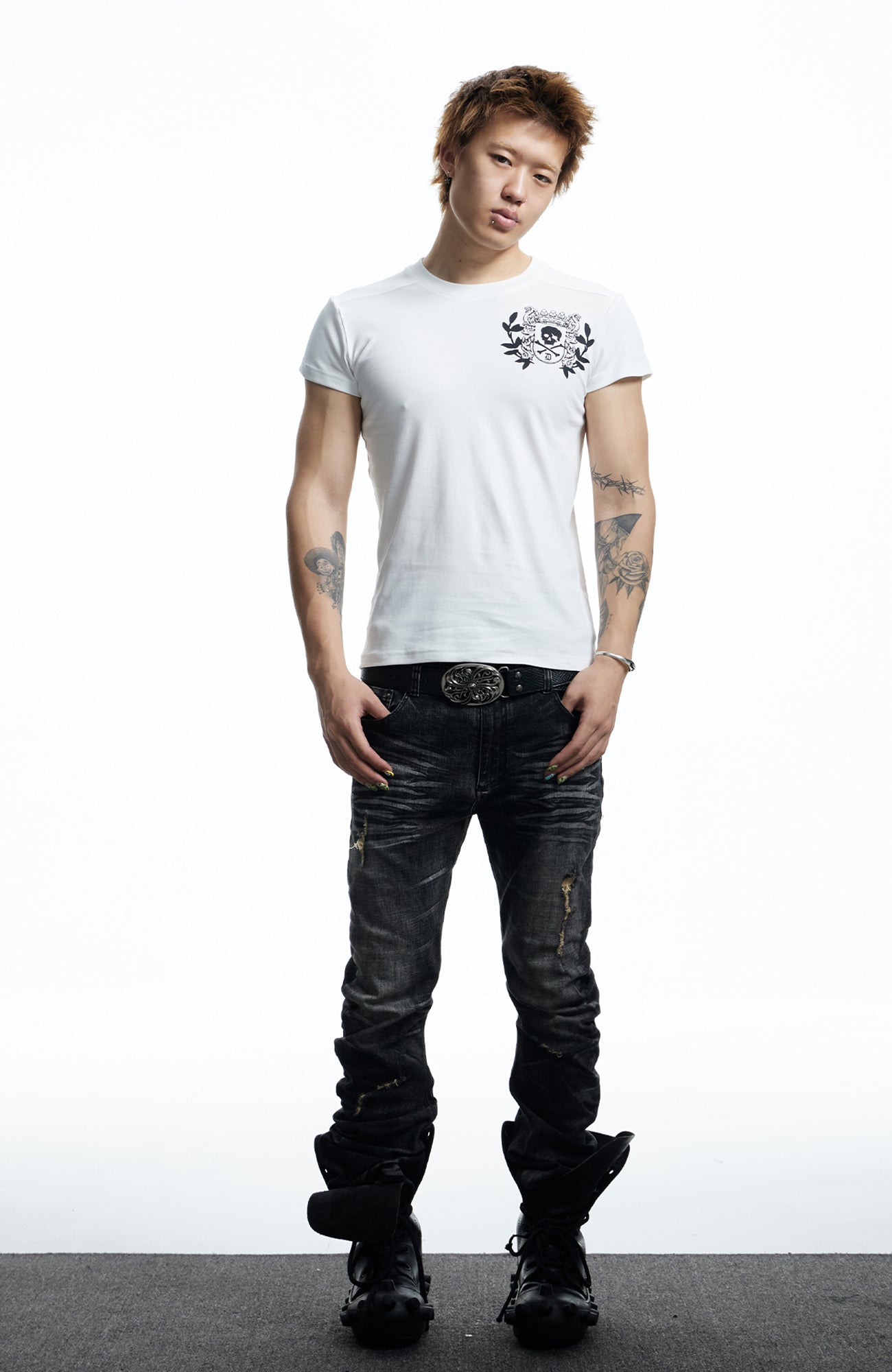DND4DES Gothic Skull Crest T-Shirt, premium urban and streetwear designers apparel on PROJECTISR.com, DND4DES