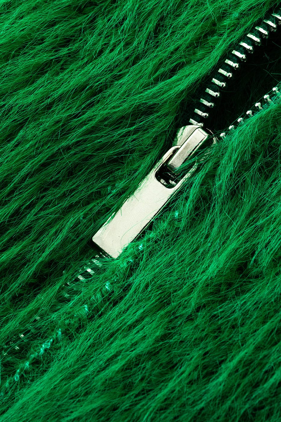 SOURPLUM Faux Fur Half Zip Sweater Avocado, premium urban and streetwear designers apparel on PROJECTISR.com, SOURPLUM