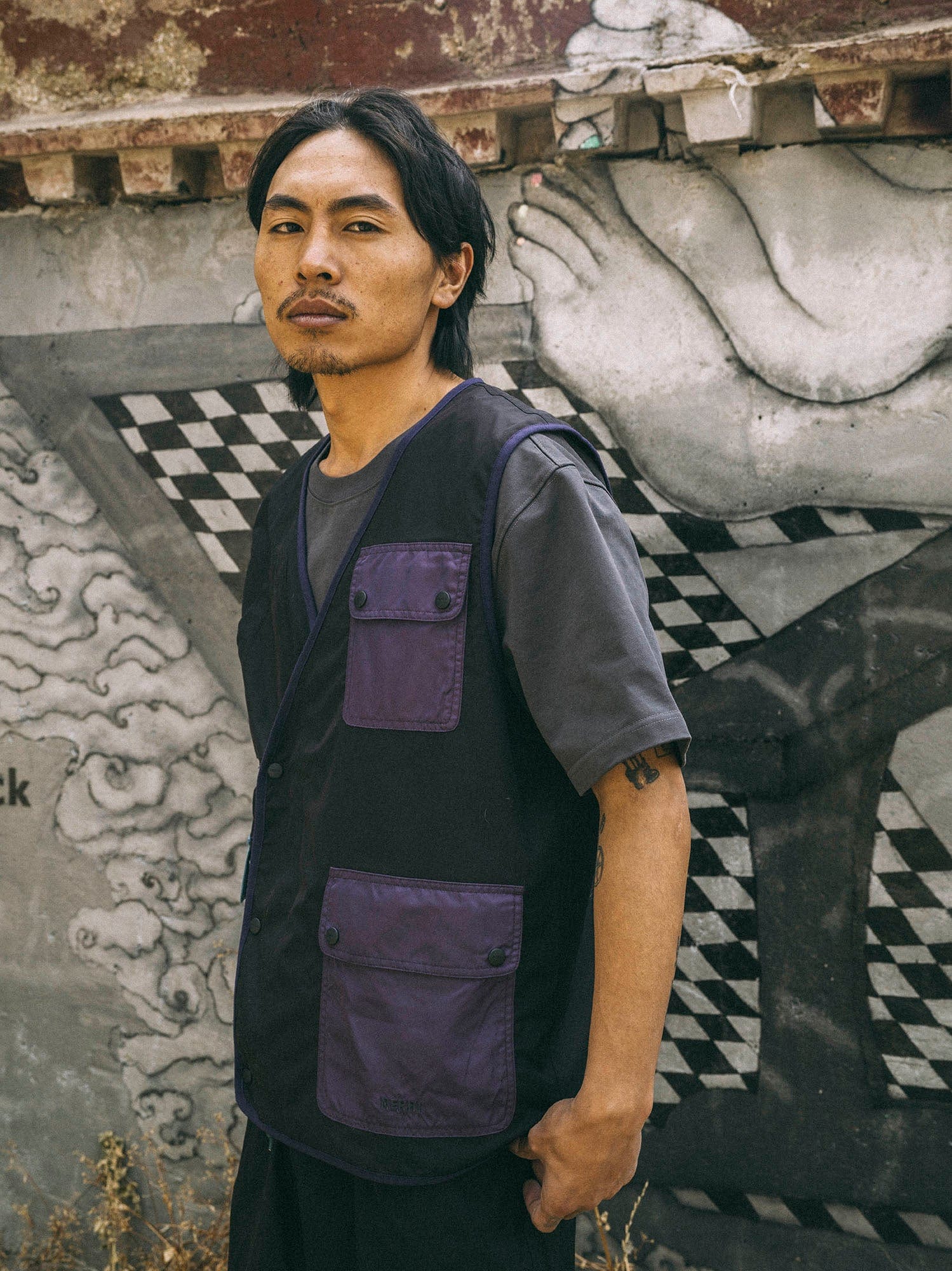 NERHI Contrast Flap Pocket Quick-Dry Vest, premium urban and streetwear designers apparel on PROJECTISR.com, NERHI