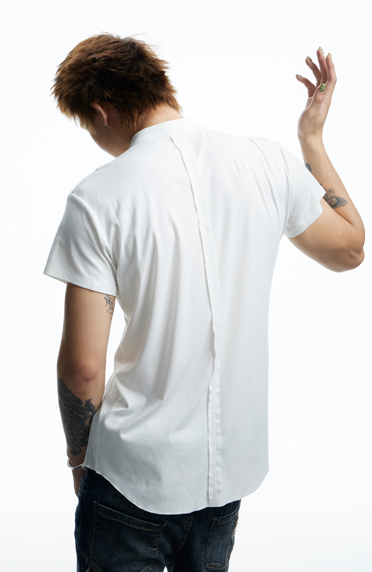DND4DES Regal Braid Button T-Shirt, premium urban and streetwear designers apparel on PROJECTISR.com, DND4DES