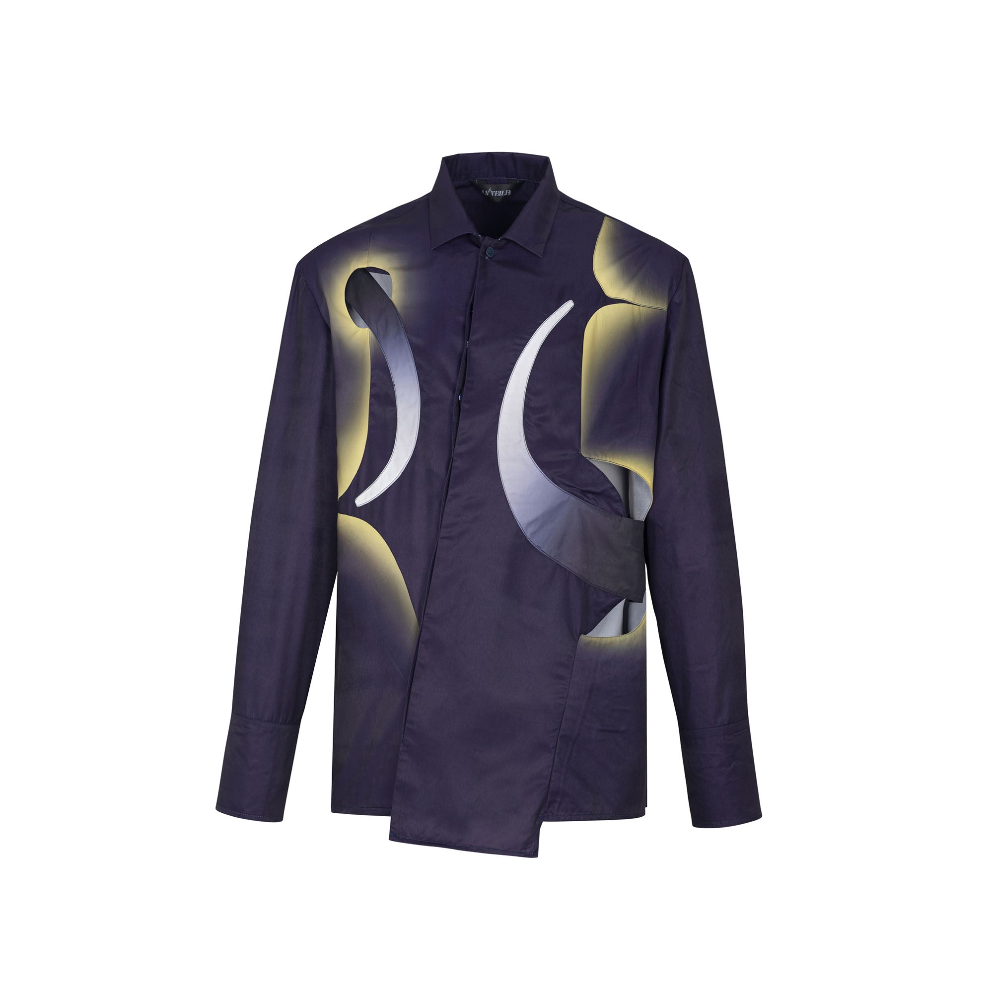 TUIMU Deconstructed Abstract Moon Star Shirt, premium urban and streetwear designers apparel on PROJECTISR.com, TUIMU