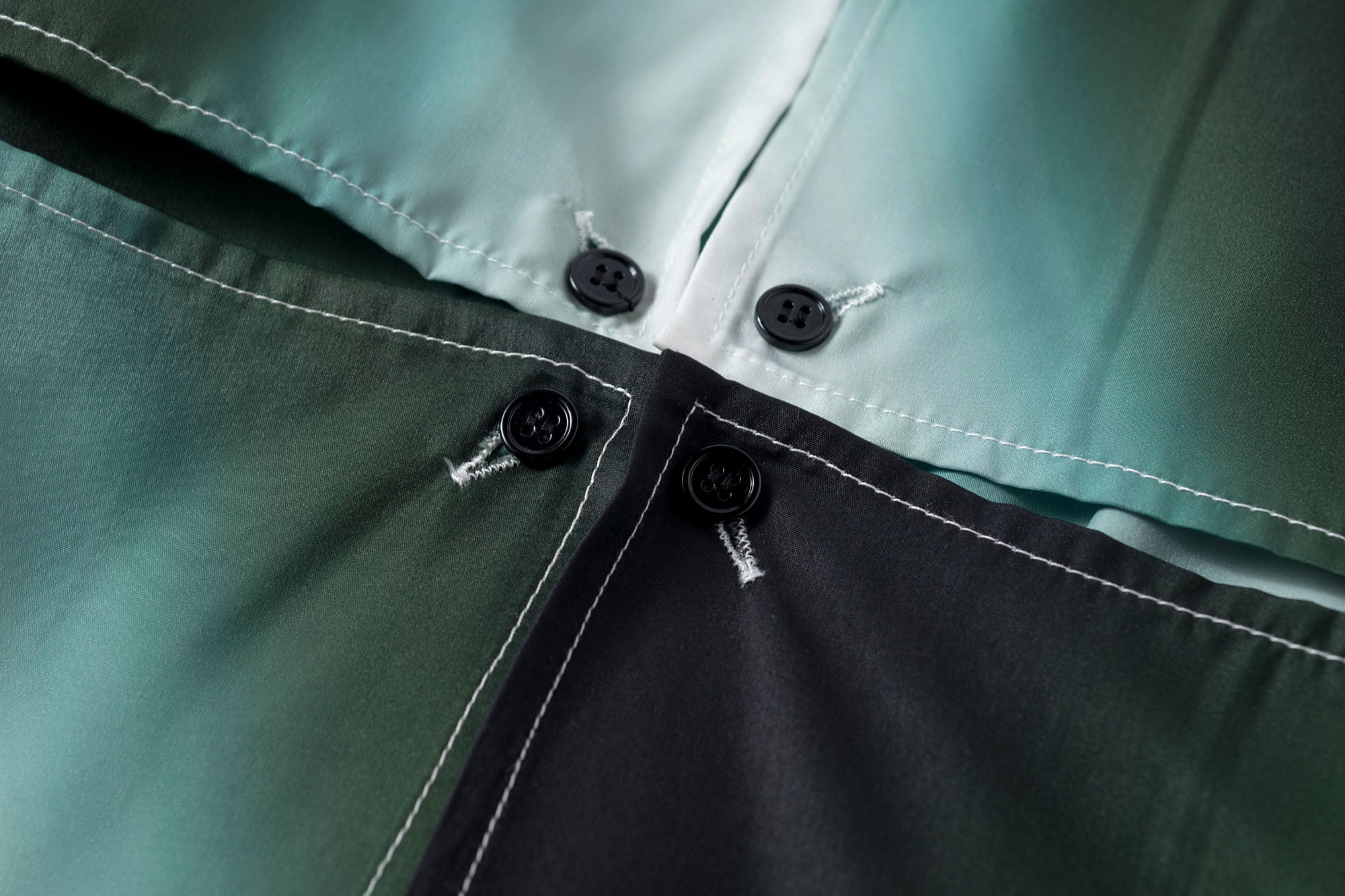 TUIMU Gradient Geometry Panel Acetate Shirt, premium urban and streetwear designers apparel on PROJECTISR.com, TUIMU