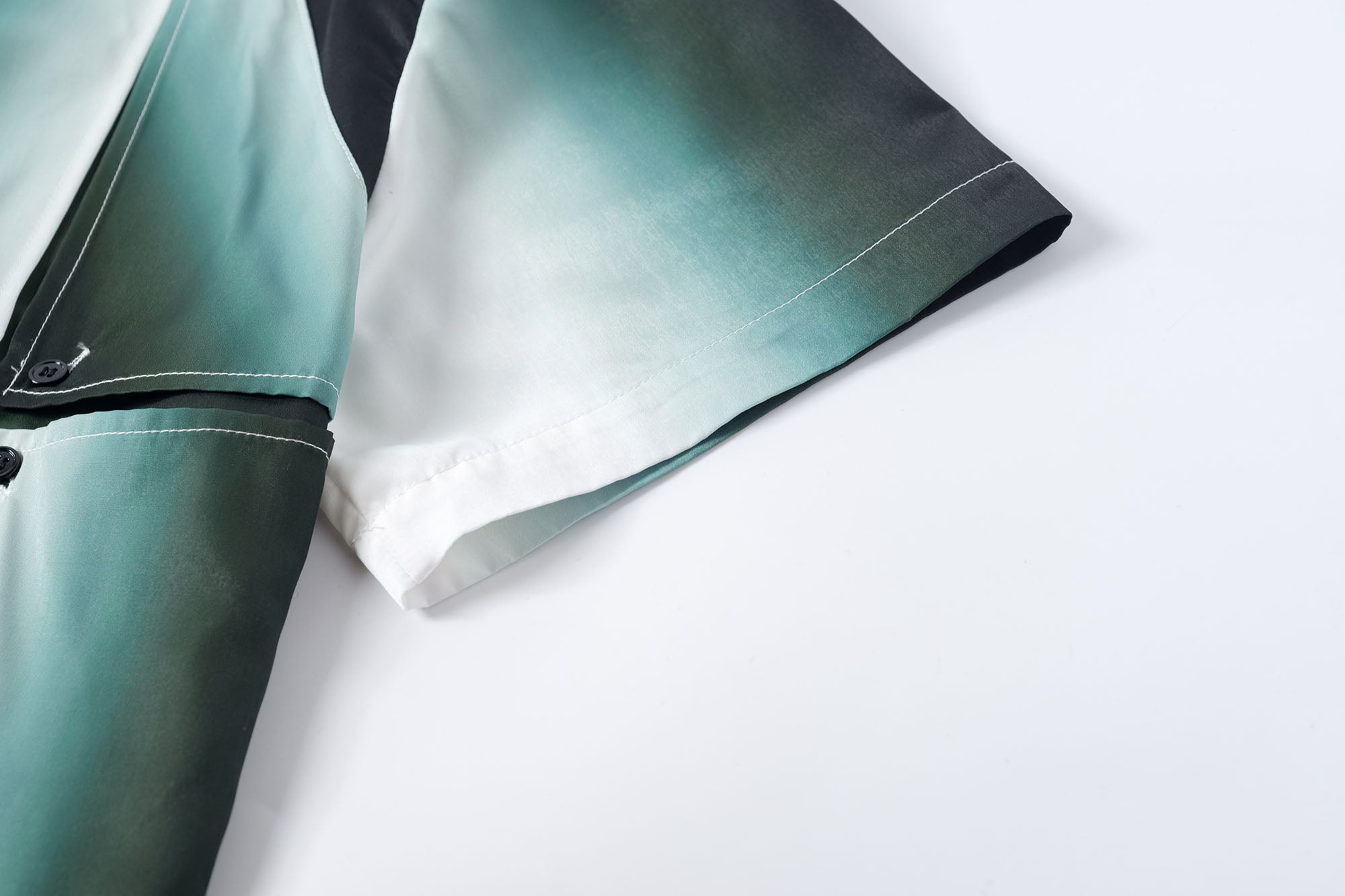 TUIMU Gradient Geometry Panel Acetate Shirt, premium urban and streetwear designers apparel on PROJECTISR.com, TUIMU