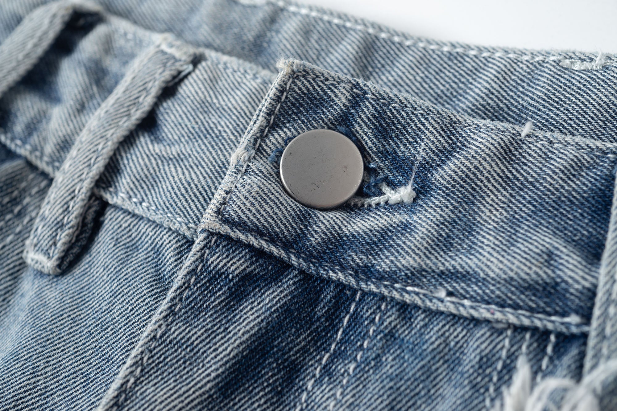 TUIMU Fringe-Trim Straight-Leg Washed Jeans, premium urban and streetwear designers apparel on PROJECTISR.com, TUIMU