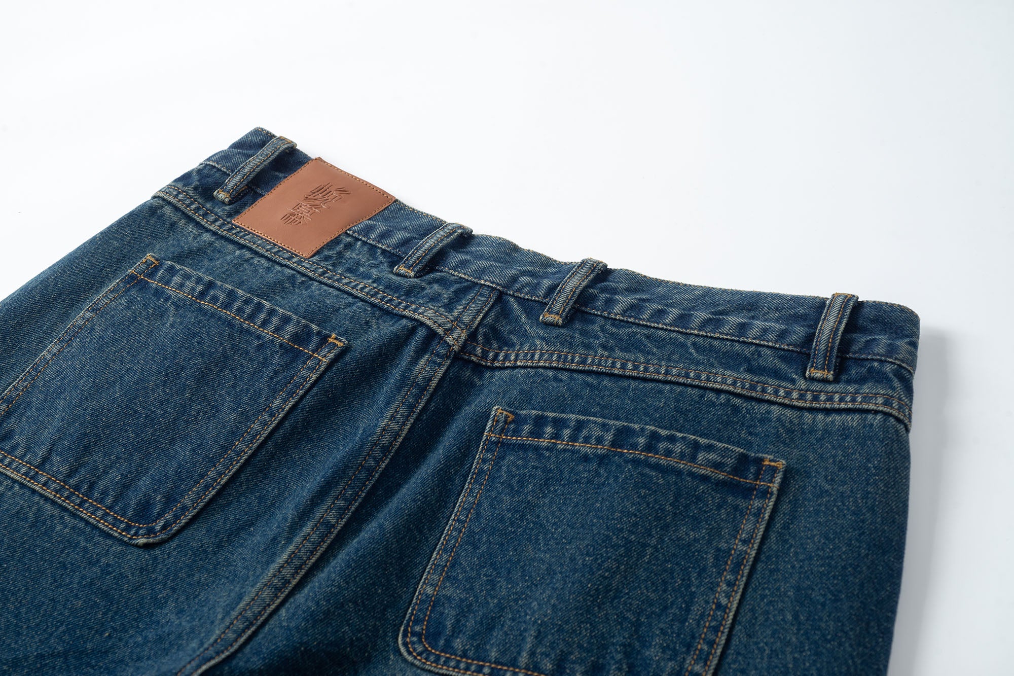 TUIMU Fringe-Trim Straight-Leg Washed Jeans, premium urban and streetwear designers apparel on PROJECTISR.com, TUIMU