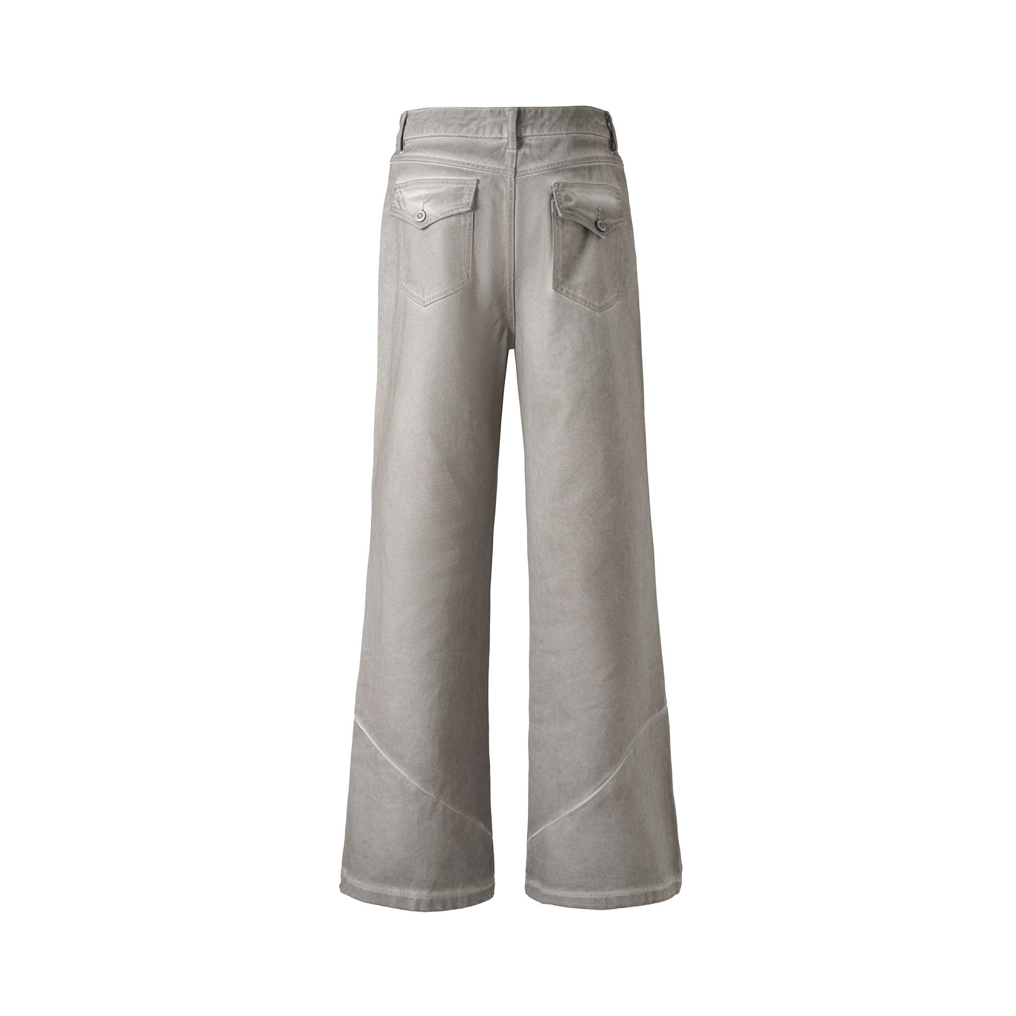 CATSSTAC Crosscut Washed Denim Pants, premium urban and streetwear designers apparel on PROJECTISR.com, CATSSTAC