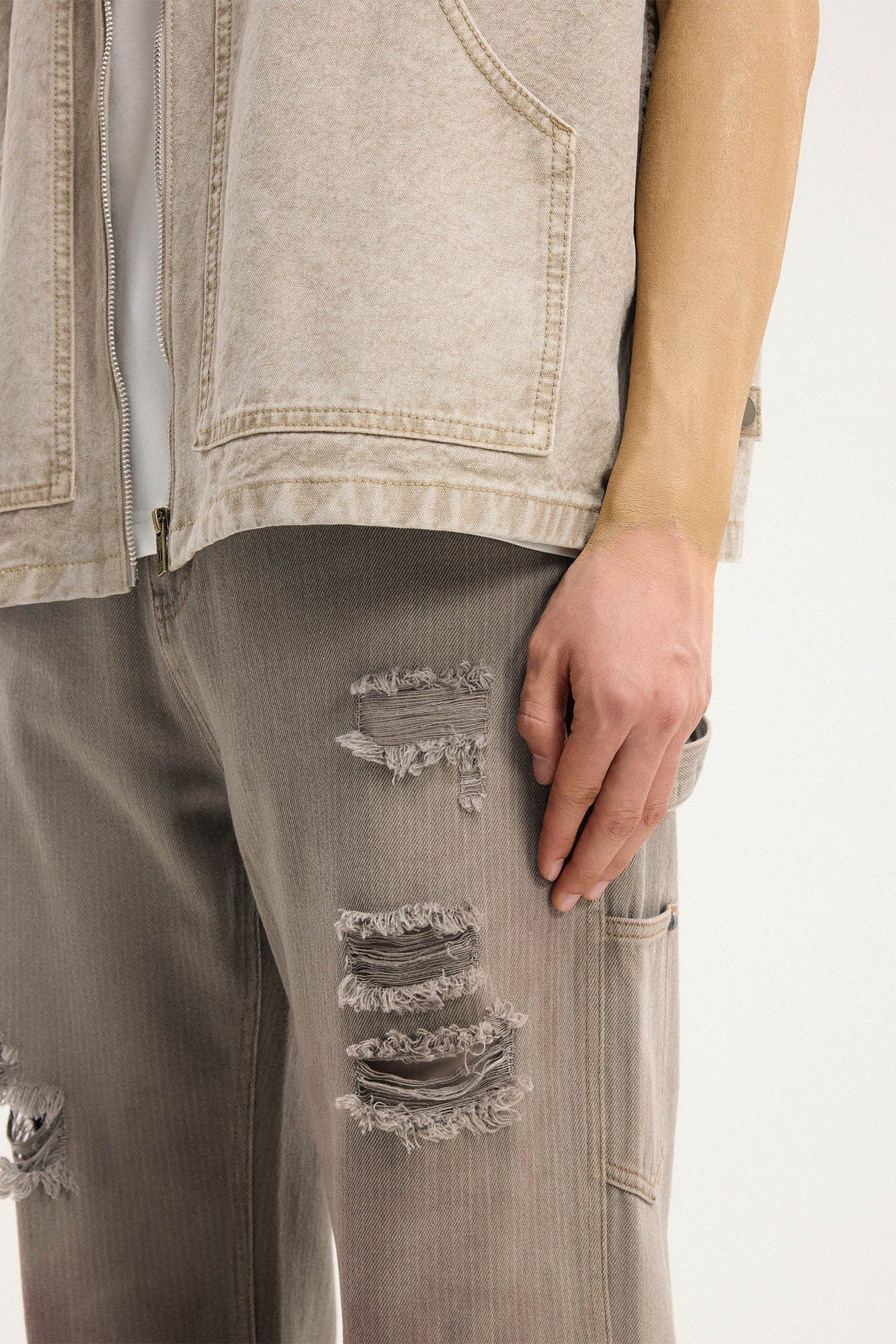 BONELESS Distressed Utility Carpenter Pants, premium urban and streetwear designers apparel on PROJECTISR.com, BONELESS