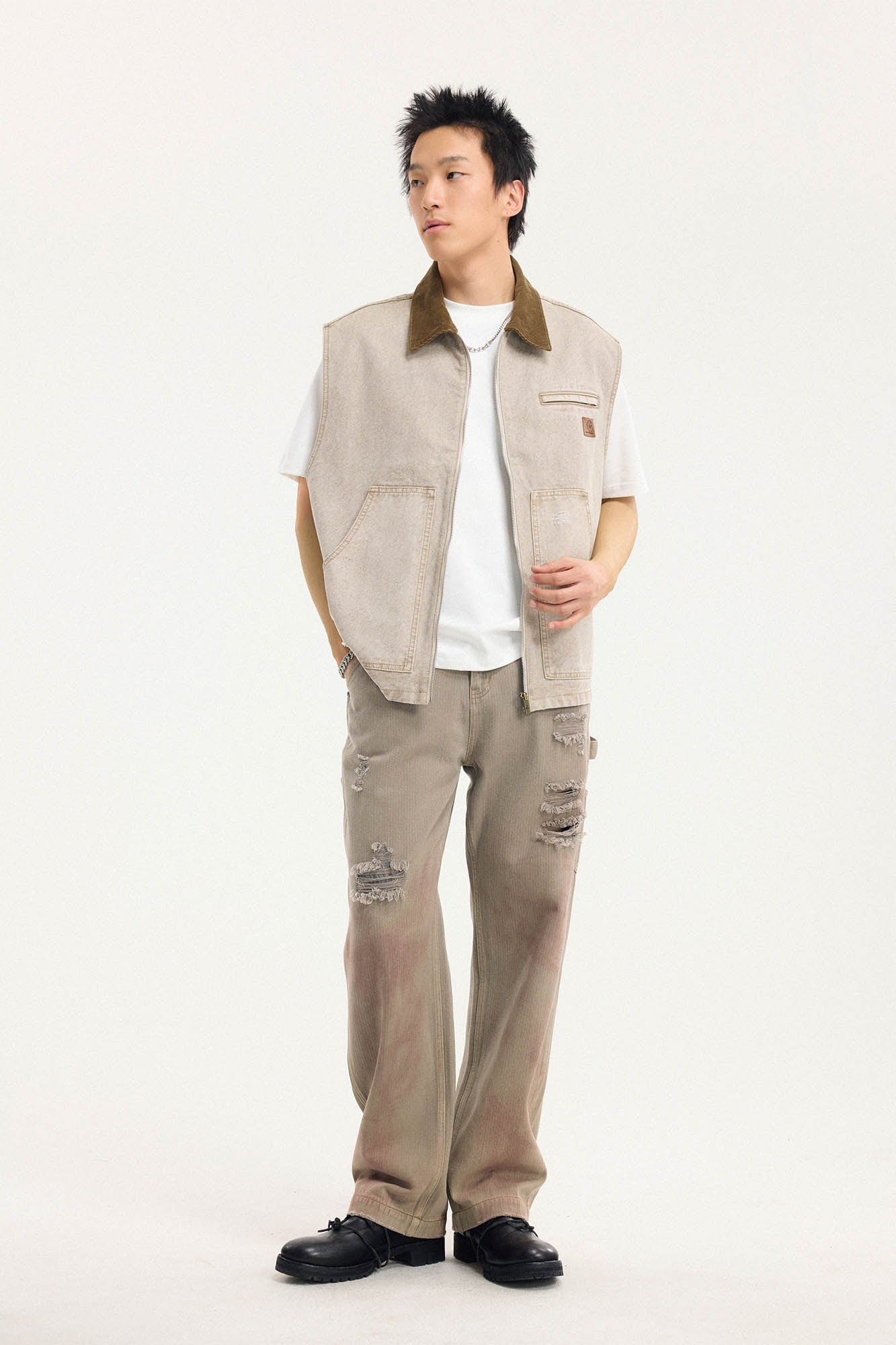 BONELESS Distressed Utility Carpenter Pants, premium urban and streetwear designers apparel on PROJECTISR.com, BONELESS