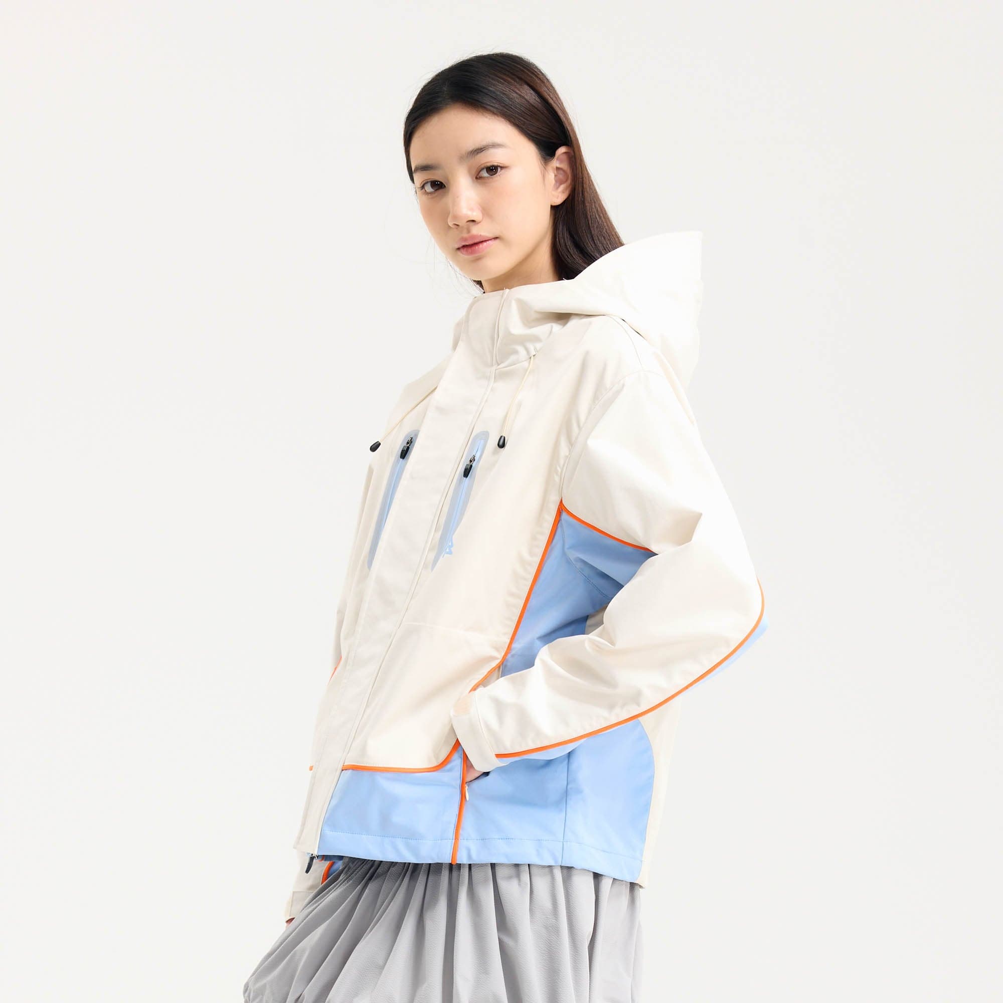 BONELESS Contrast Waterproof Utility Hooded Jacket, premium urban and streetwear designers apparel on PROJECTISR.com, BONELESS