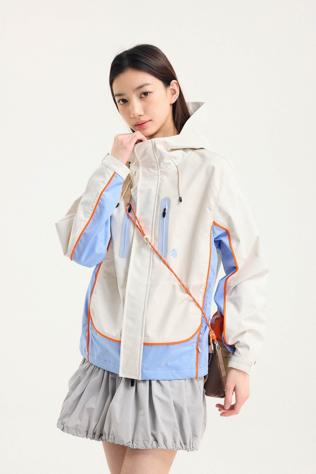 BONELESS Contrast Waterproof Utility Hooded Jacket, premium urban and streetwear designers apparel on PROJECTISR.com, BONELESS