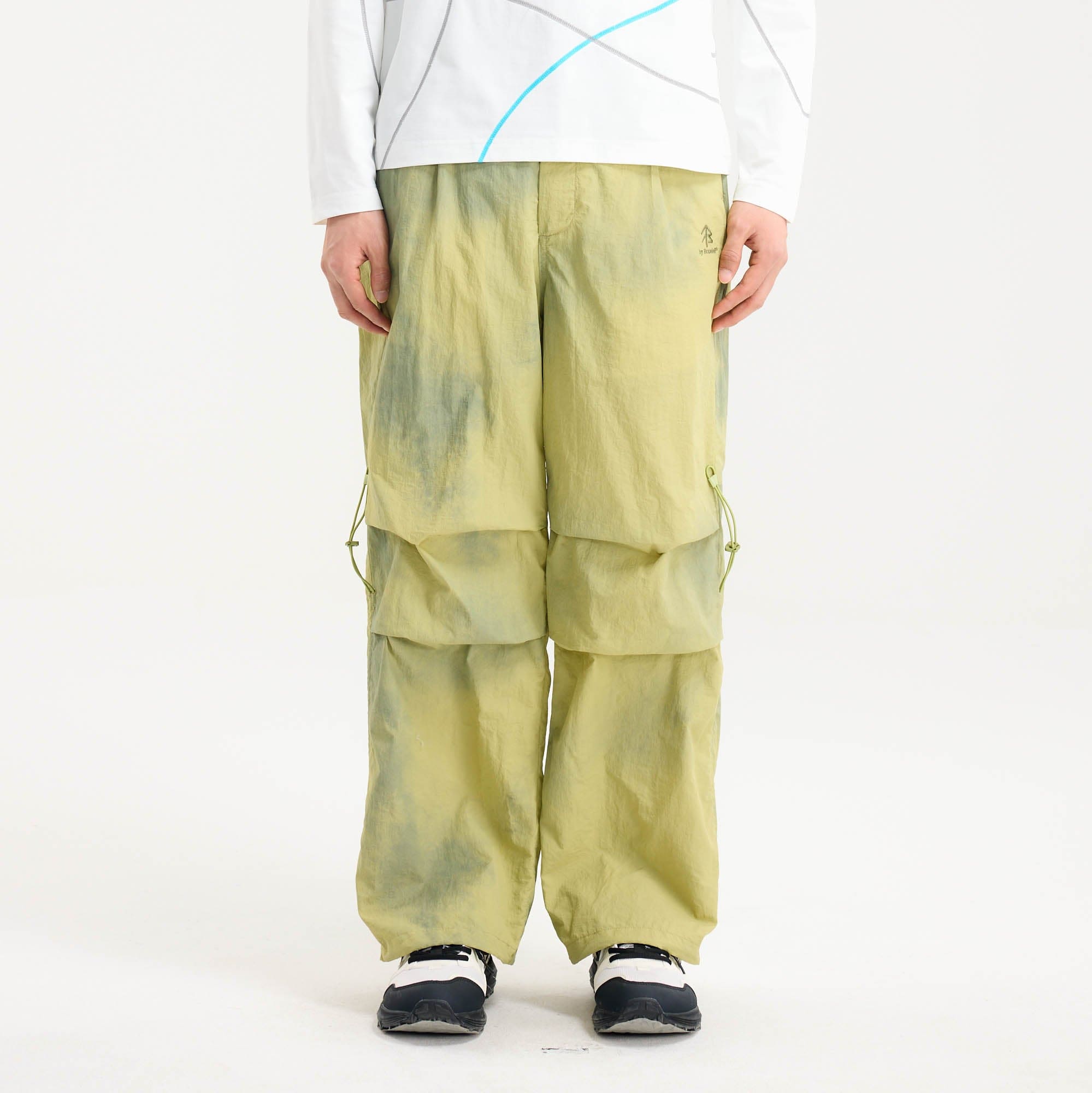 BONELESS Tie-Dye Crinkled Parachute Pants, premium urban and streetwear designers apparel on PROJECTISR.com, BONELESS
