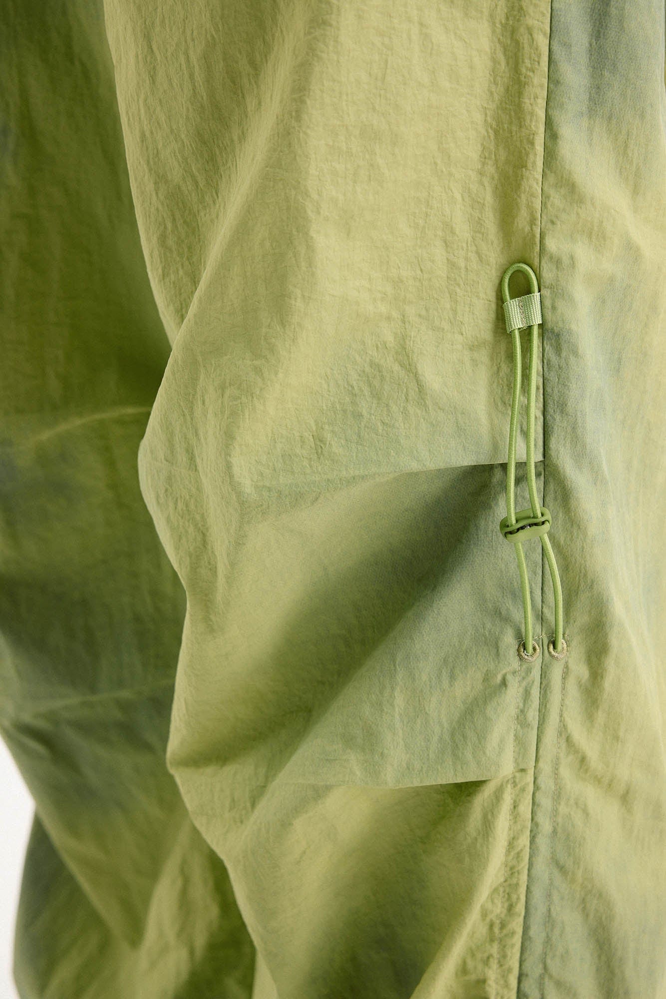 BONELESS Tie-Dye Crinkled Parachute Pants, premium urban and streetwear designers apparel on PROJECTISR.com, BONELESS