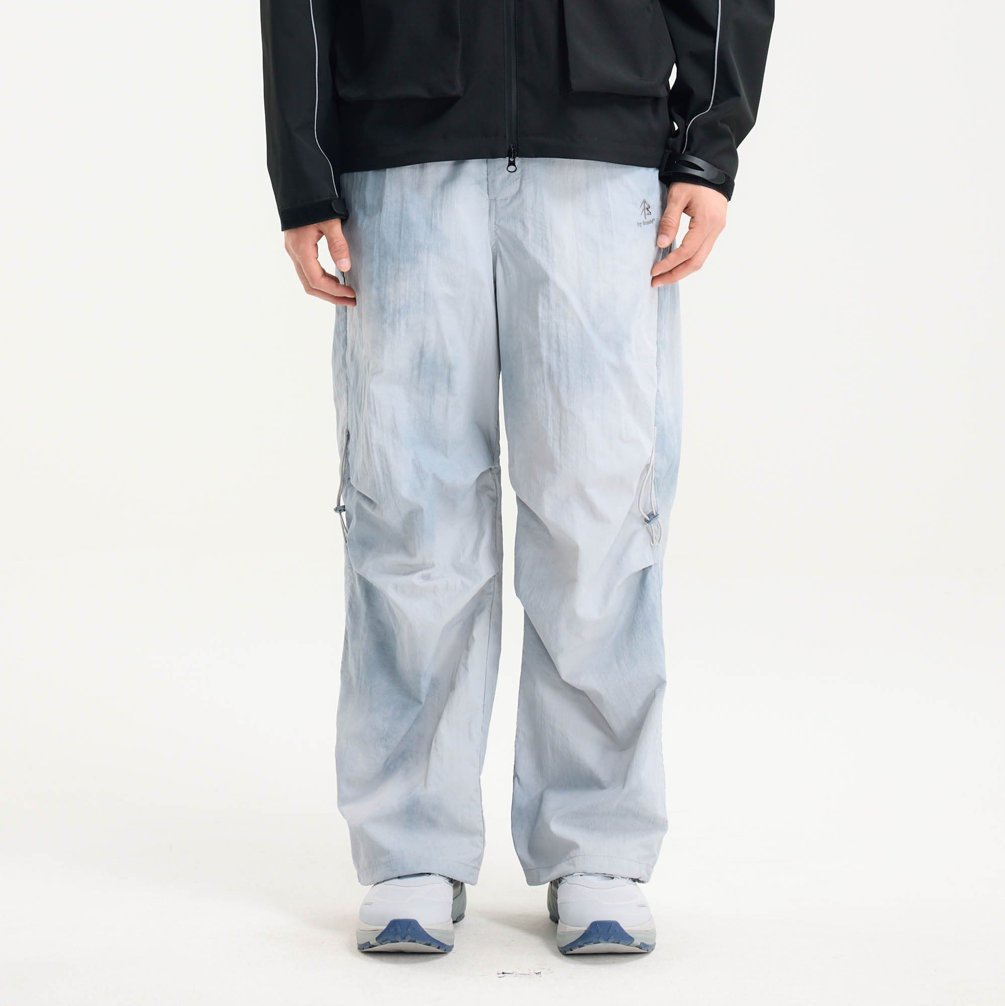 BONELESS Tie-Dye Crinkled Parachute Pants, premium urban and streetwear designers apparel on PROJECTISR.com, BONELESS