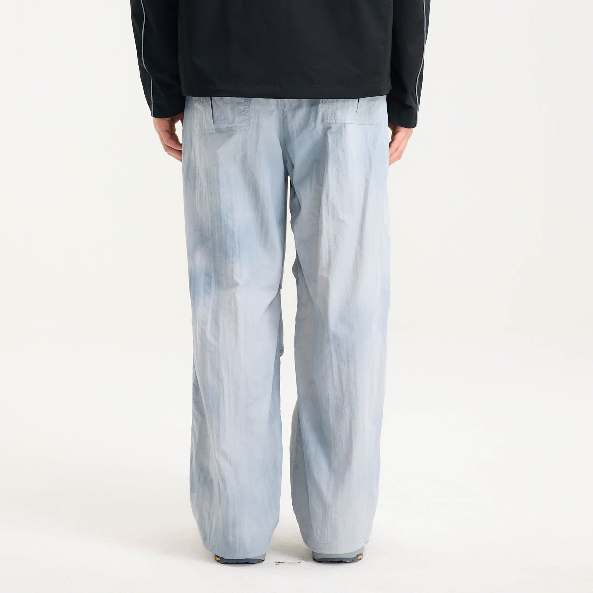 BONELESS Tie-Dye Crinkled Parachute Pants, premium urban and streetwear designers apparel on PROJECTISR.com, BONELESS